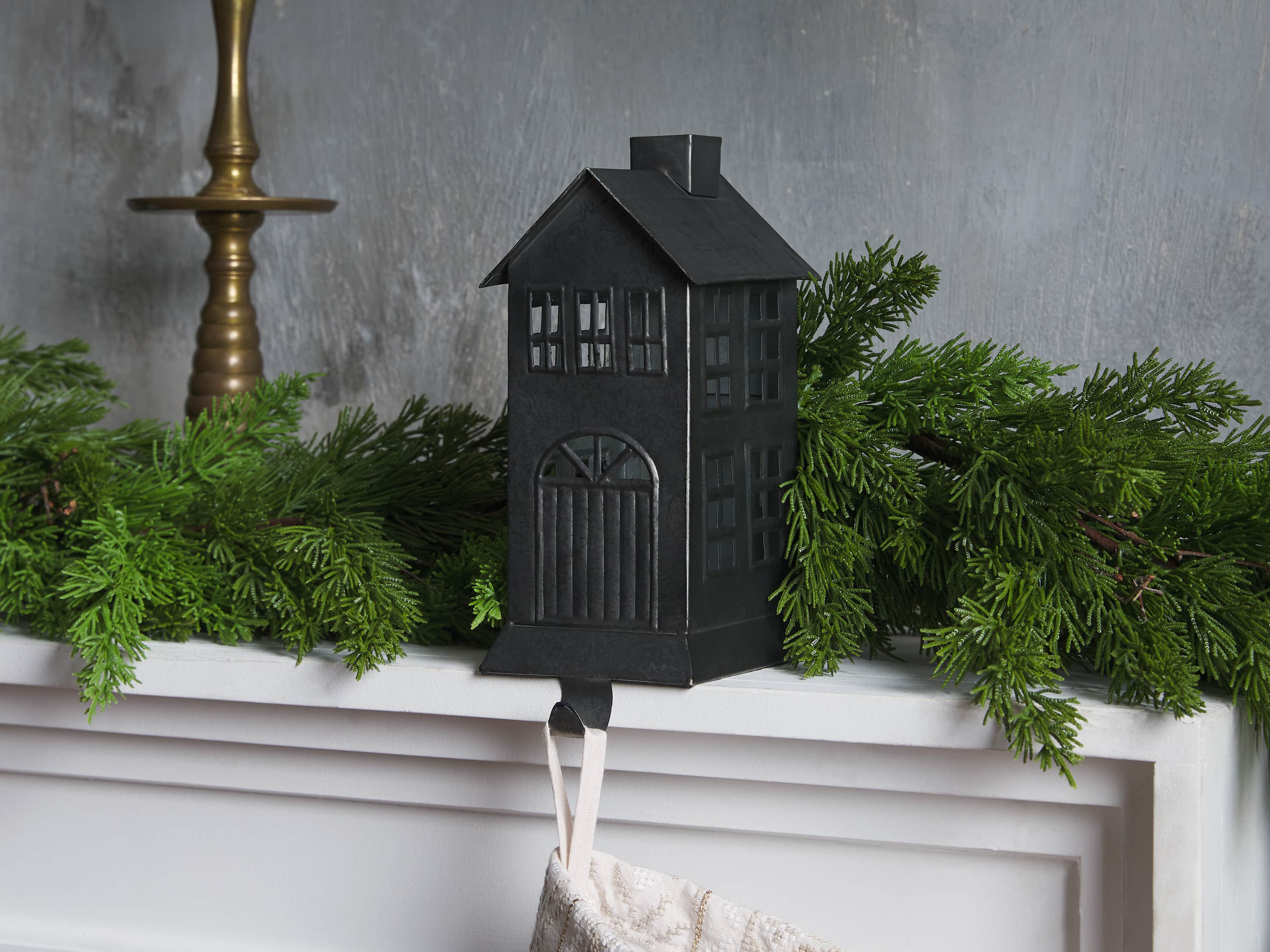 Galvanized Farmhouse Stocking Holder, slide 2 of 3