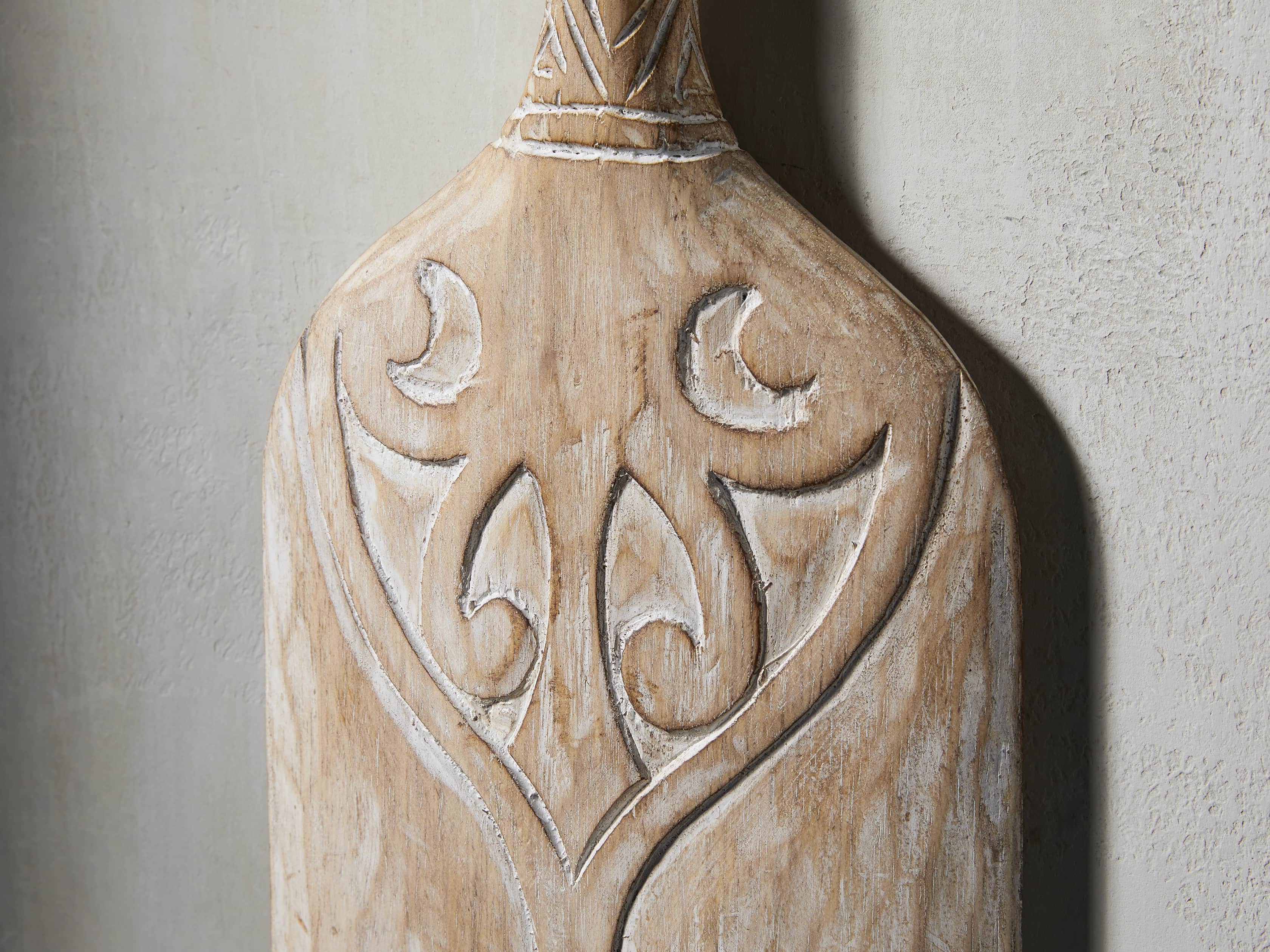 White Wash Carved Paddle, slide 2 of 3