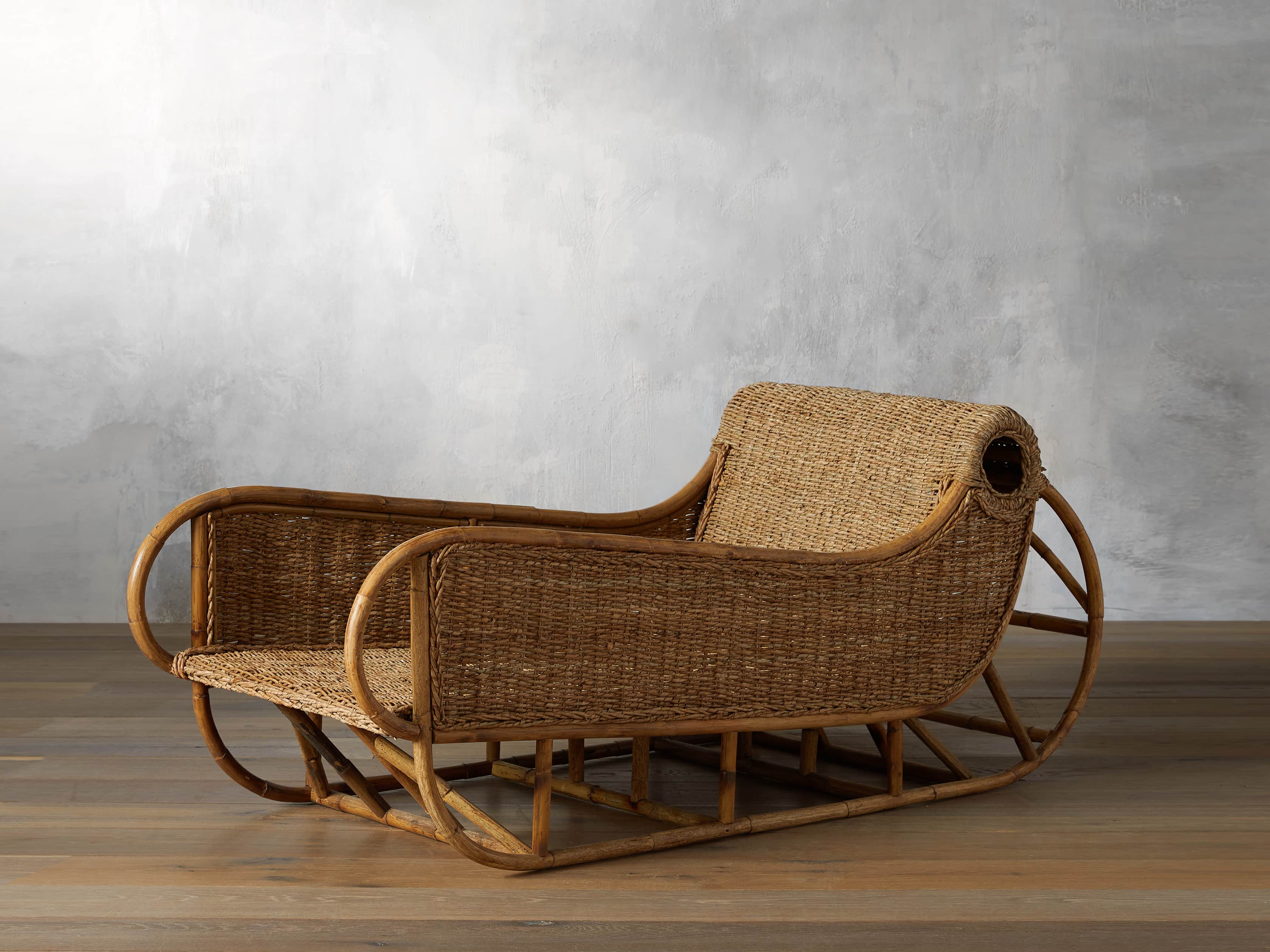 Woven Rattan Sleigh, slide 2 of 4