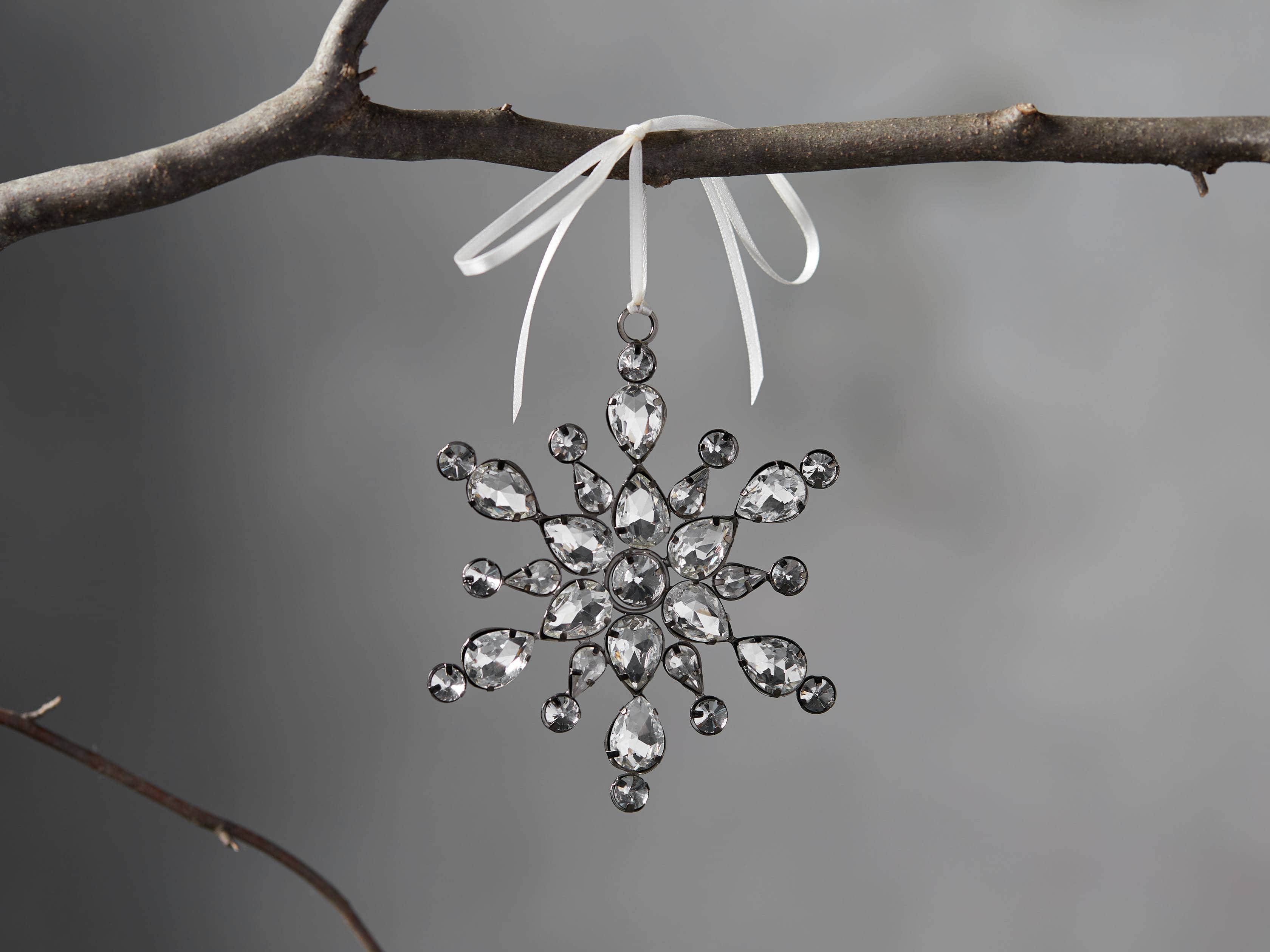 Large Rhinestone Snowflake Ornament (Set of 4), slide 1 of 4