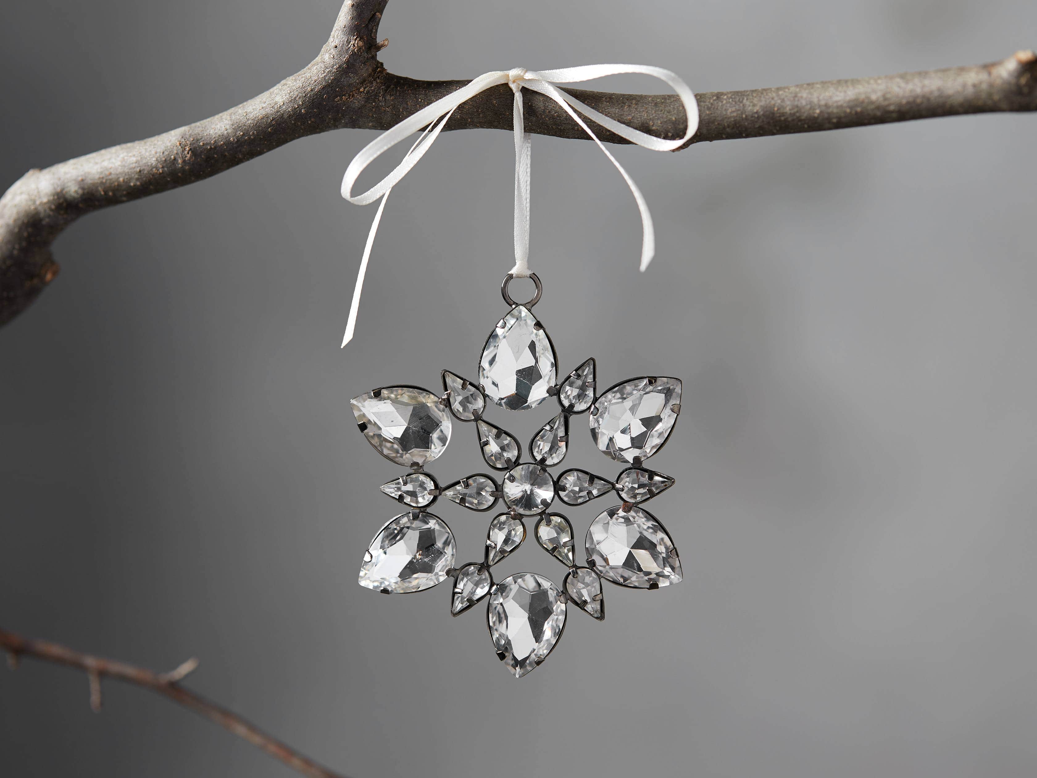 Small Rhinestone Snowflake Ornament (Set of 4), slide 1 of 4