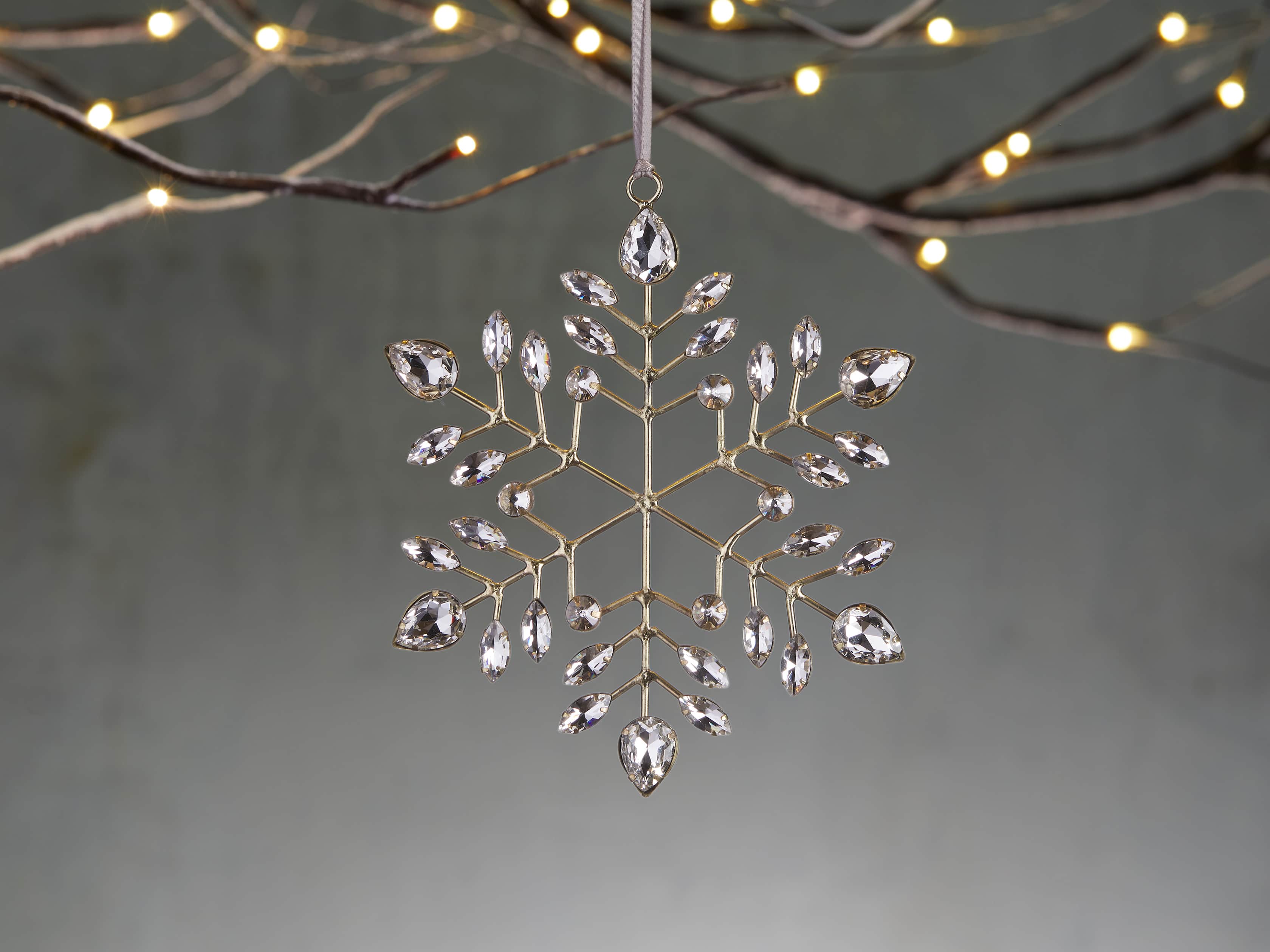 Brass Snowflake Ornament (Set of 4), slide 1 of 2