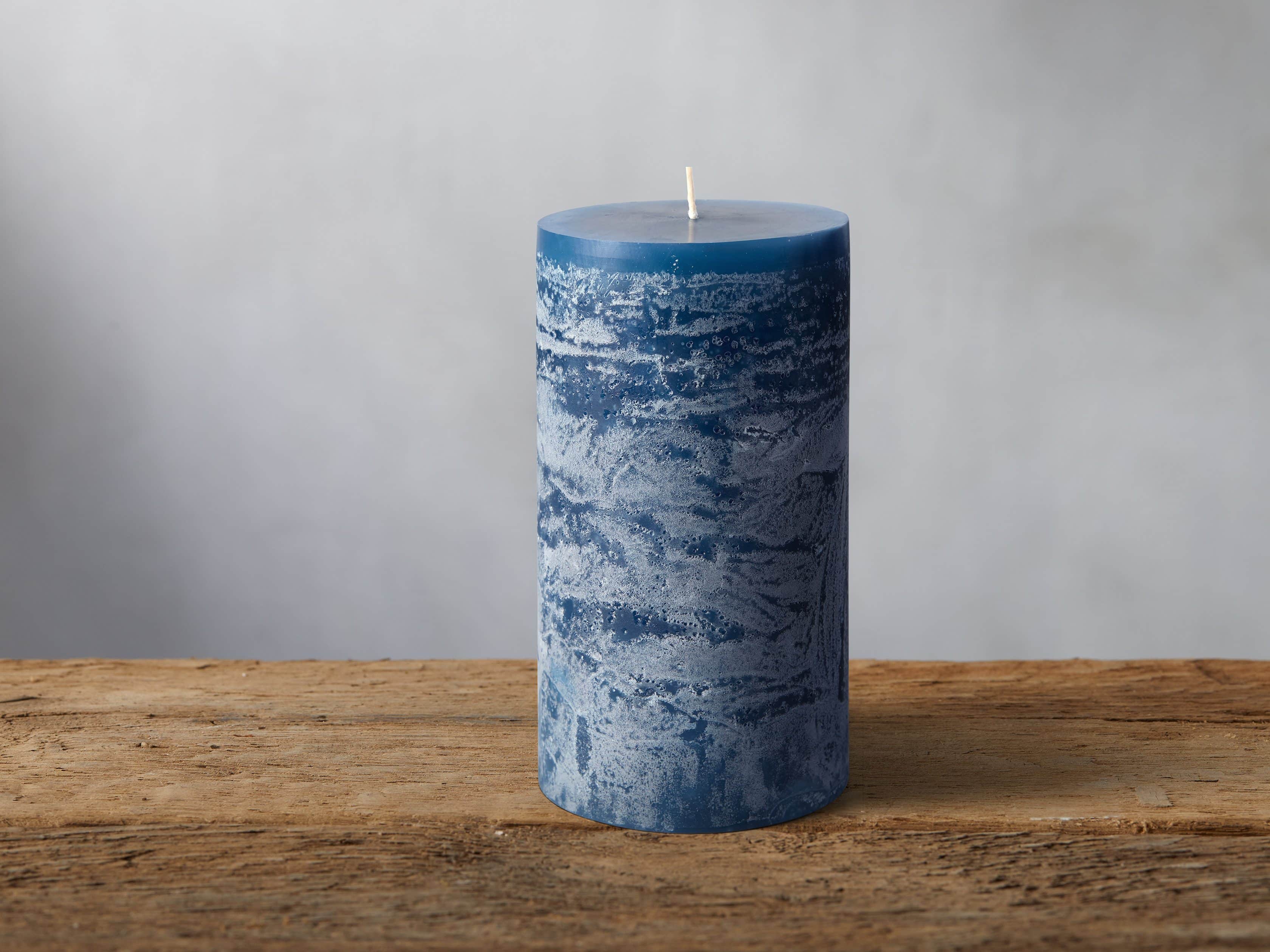 Rustic 6" Pillar in English Blue, slide 1 of 4