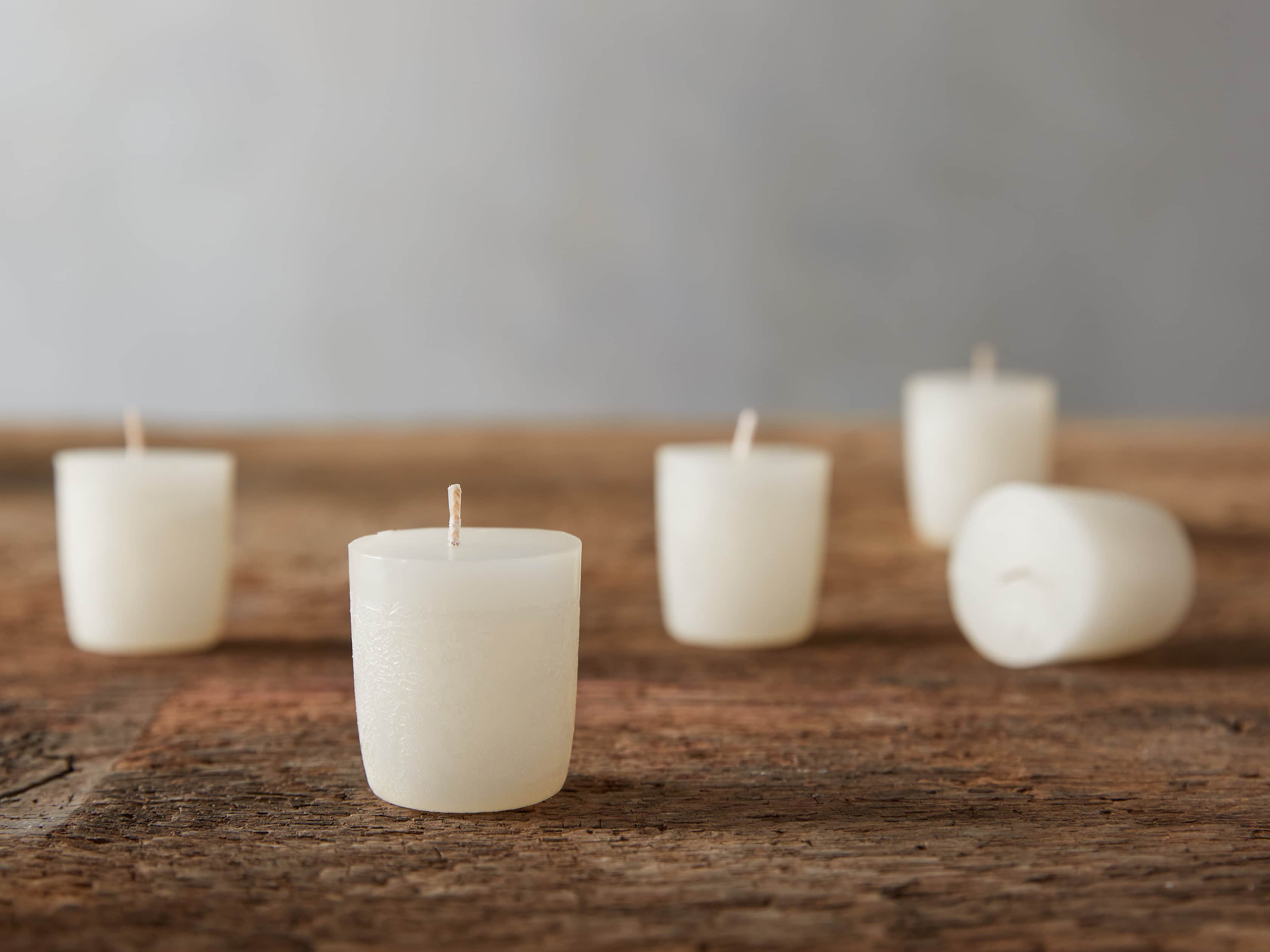 Rustic 1.5" Votive in Ivory (set of 12), slide 1 of 4