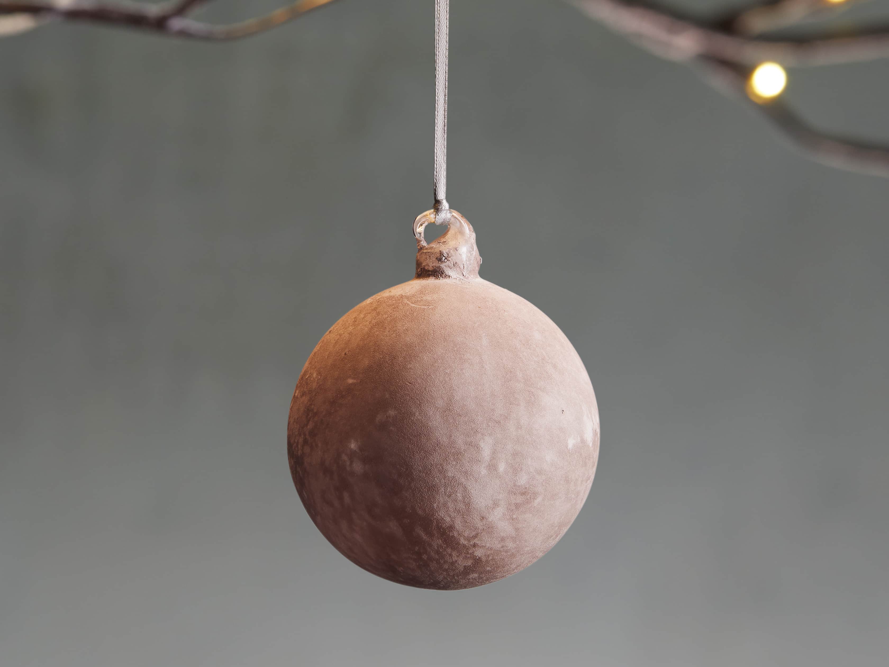Brown Distressed Ornament (Set of 6), slide 1 of 3