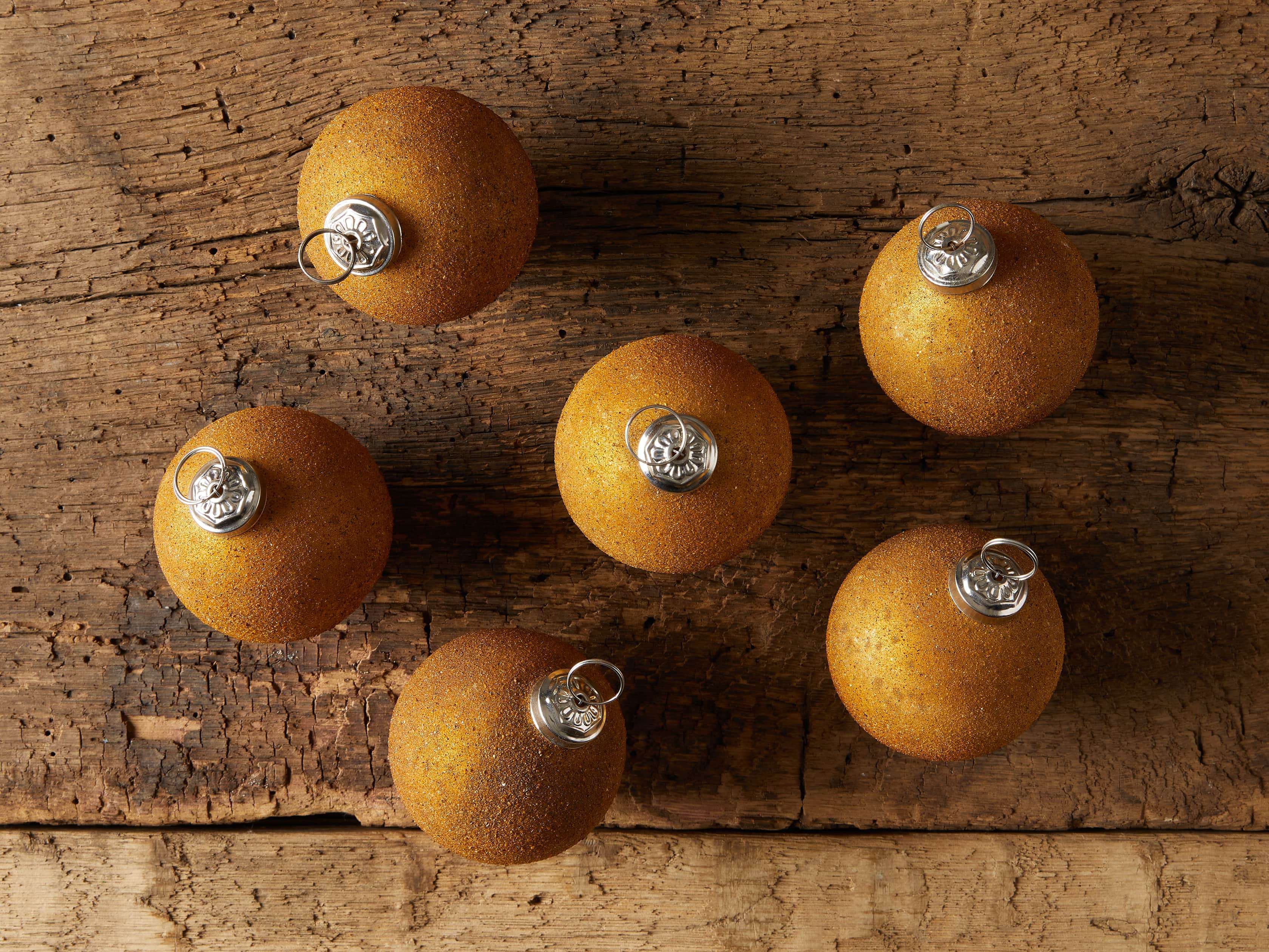 Amber Sugared Ornament (Set of 6), slide 2 of 2