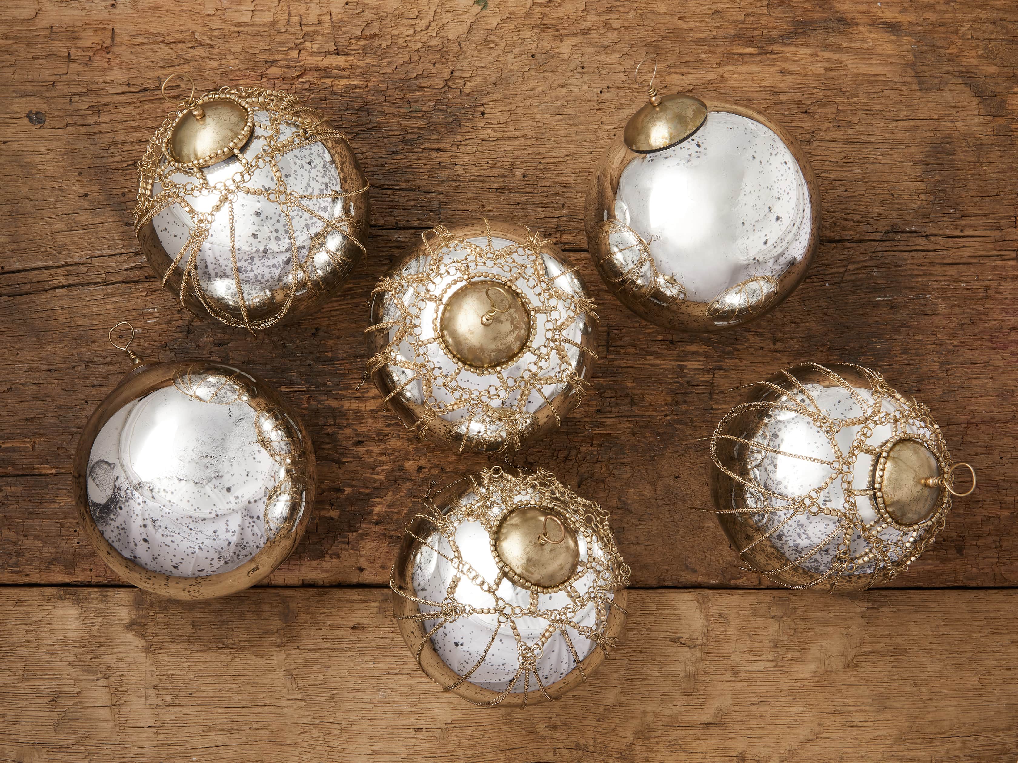 Mixed Metal Chandelier Ornament (Set of 6), slide 2 of 2
