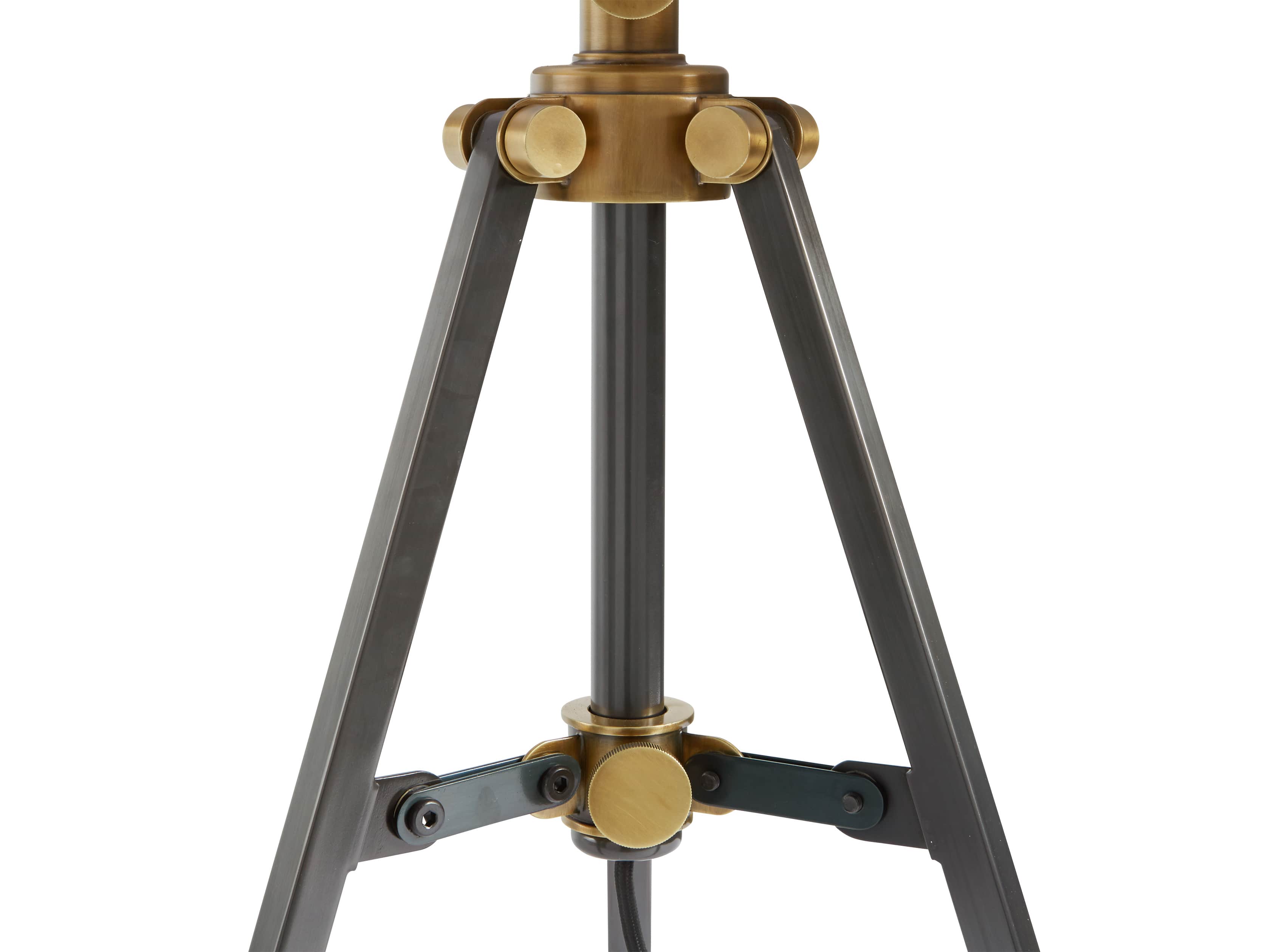 Clarence Table Lamp With Natural Shade in Bronze
