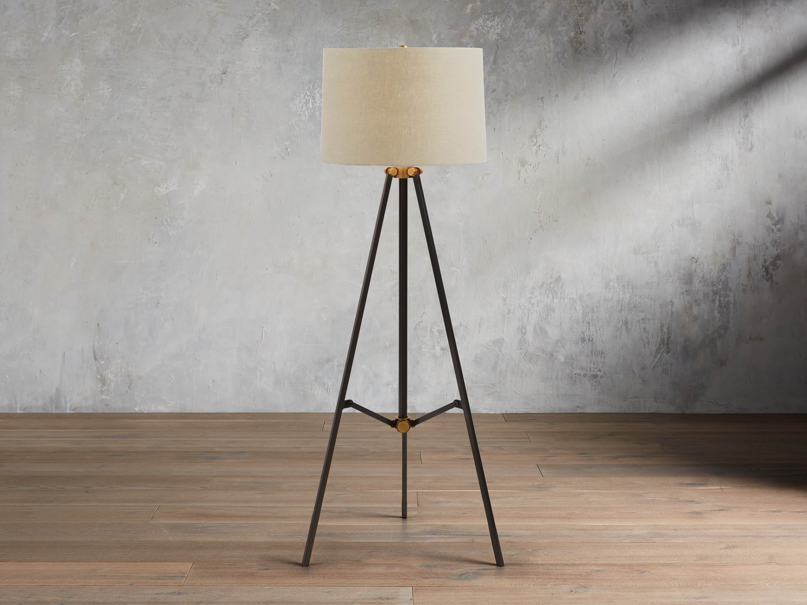 Clarence Antiqued Brass Floor Lamp – Arhaus