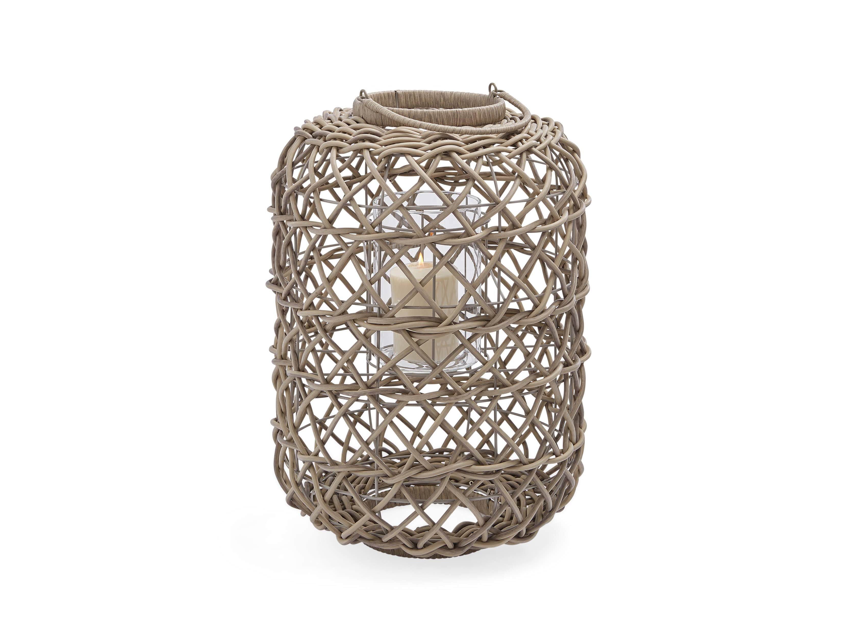 Wyatt Outdoor Lantern in Weathered Grey