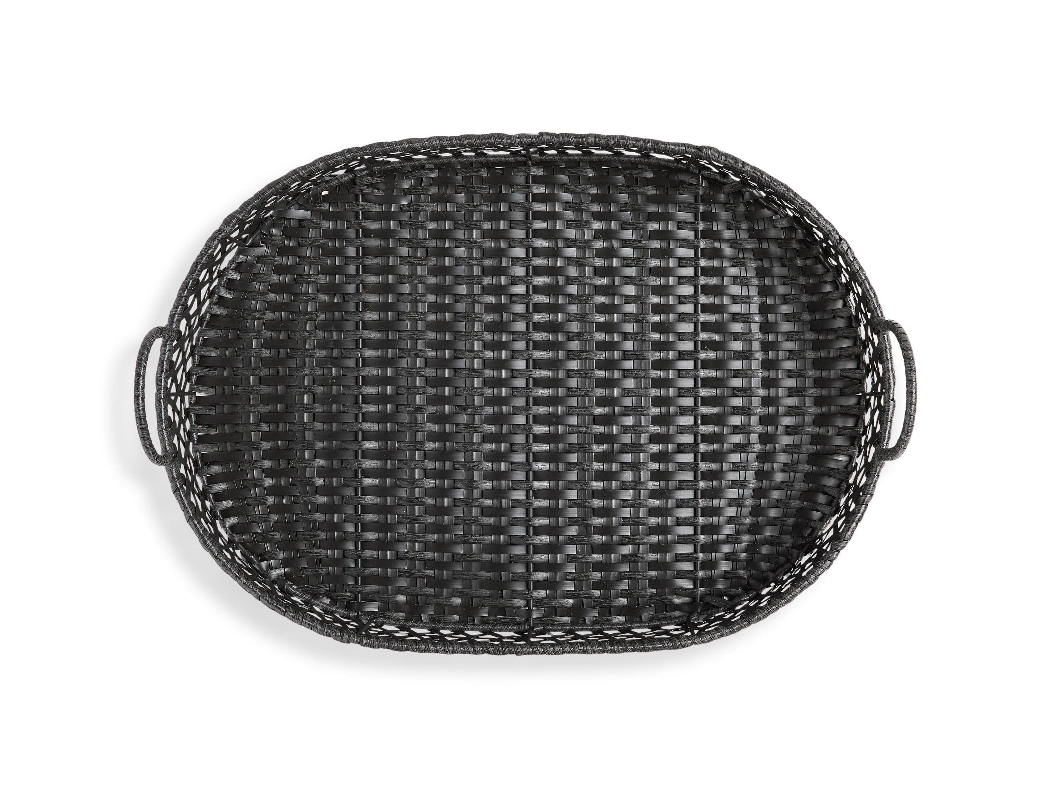 Boho Weave Outdoor Tray in Dry Bark