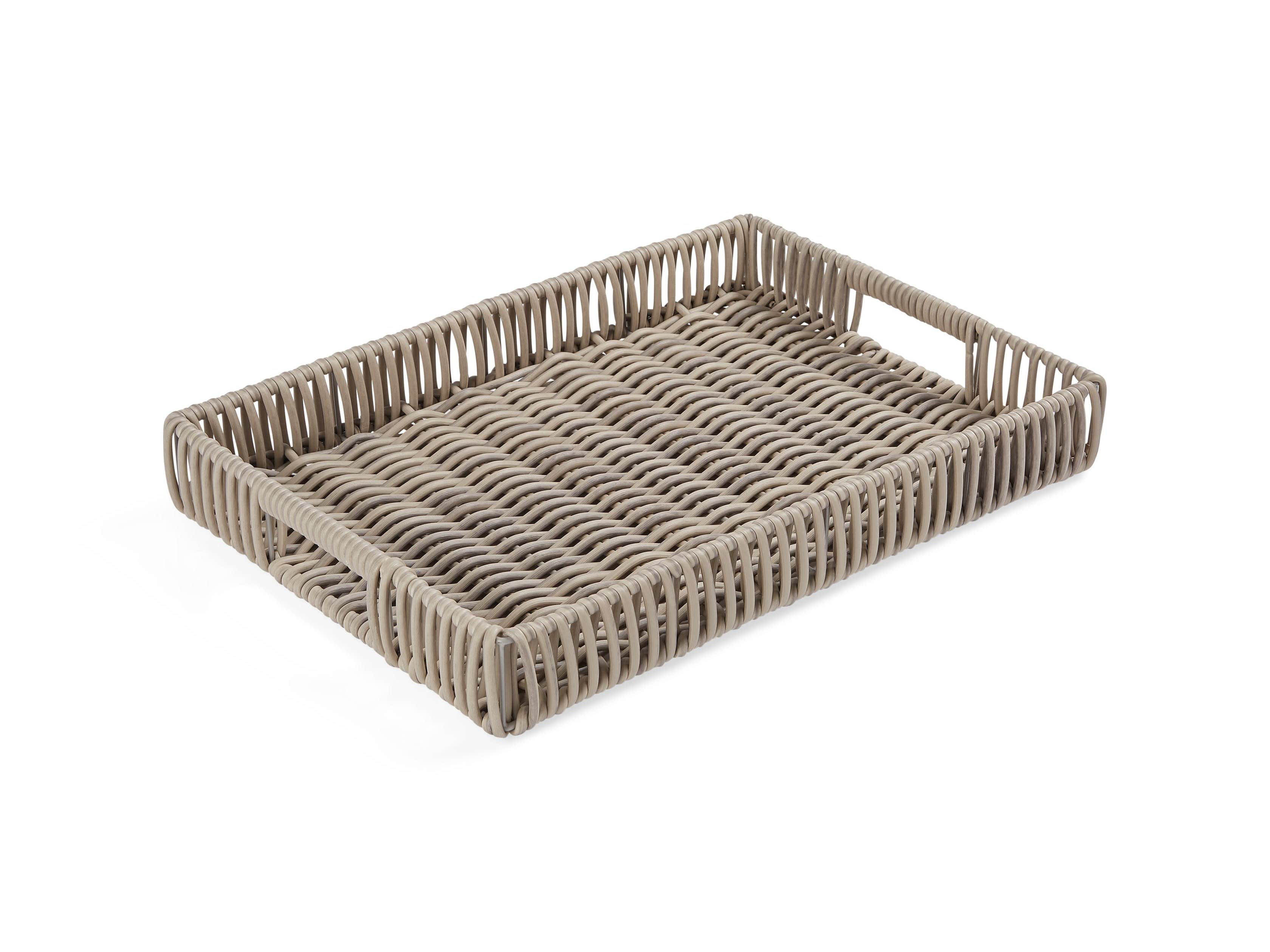 Wyatt Outdoor Tray in Weathered Grey