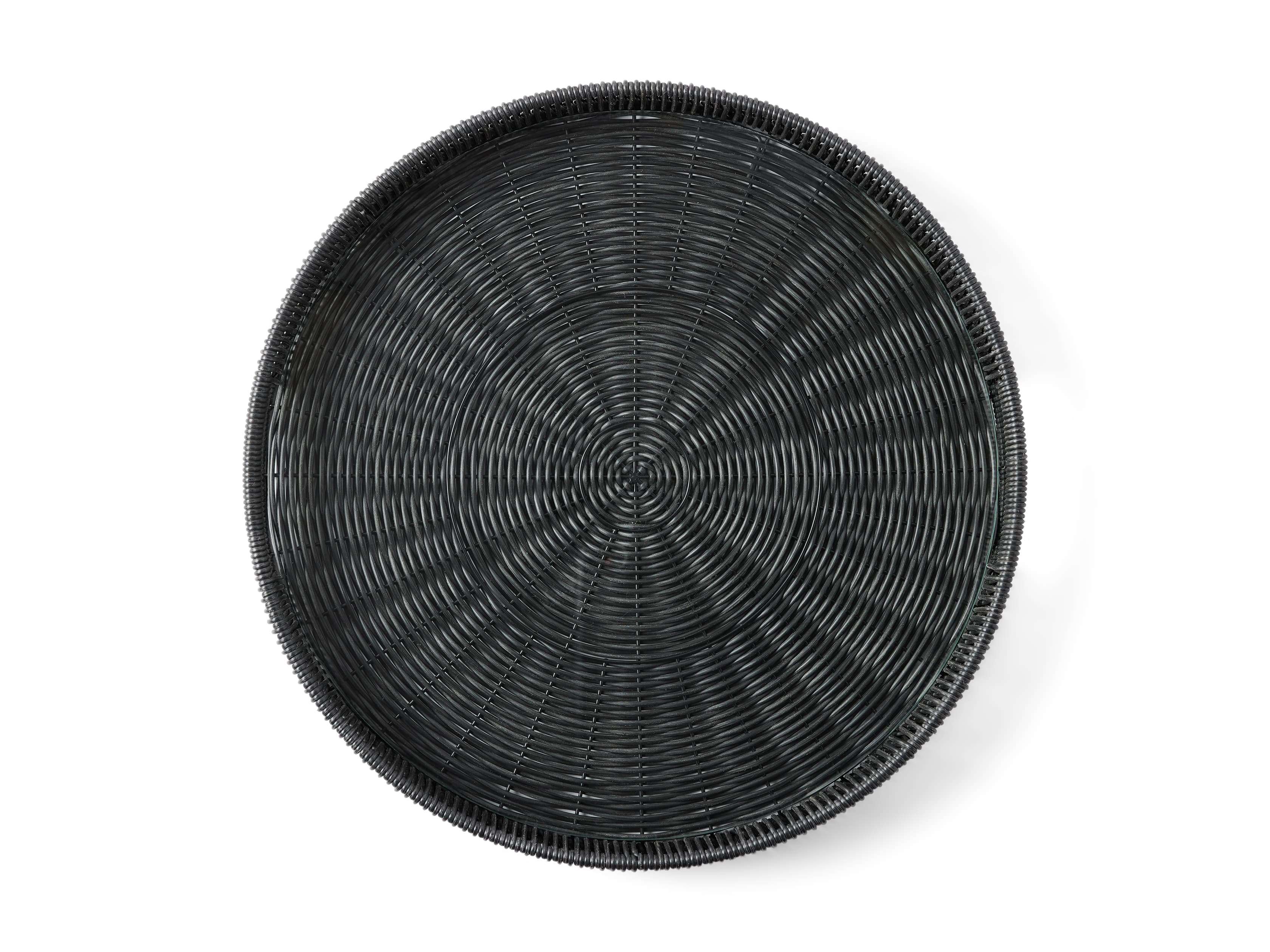 Malawi Round Tray in Black