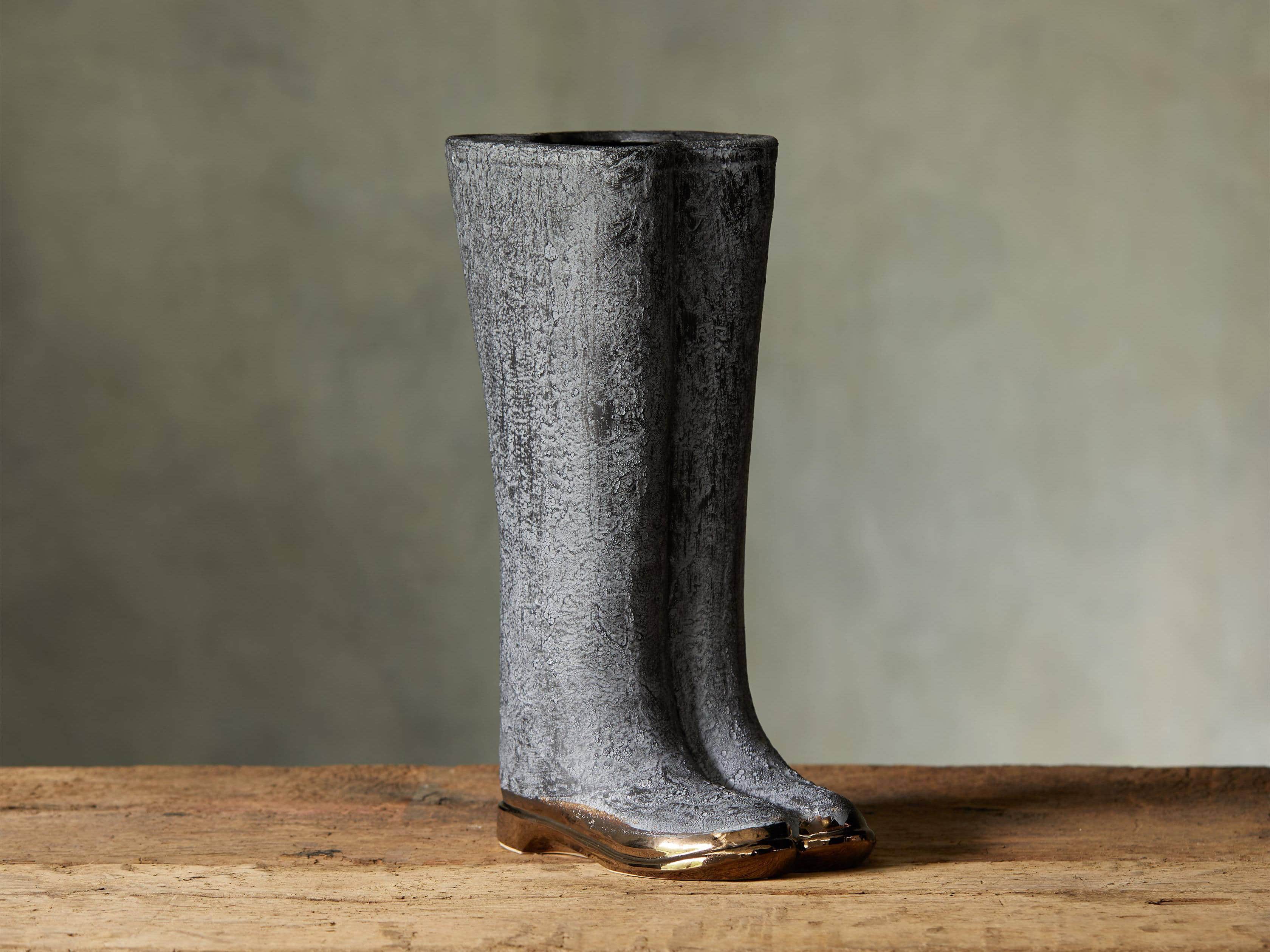 Grey Welly Vase