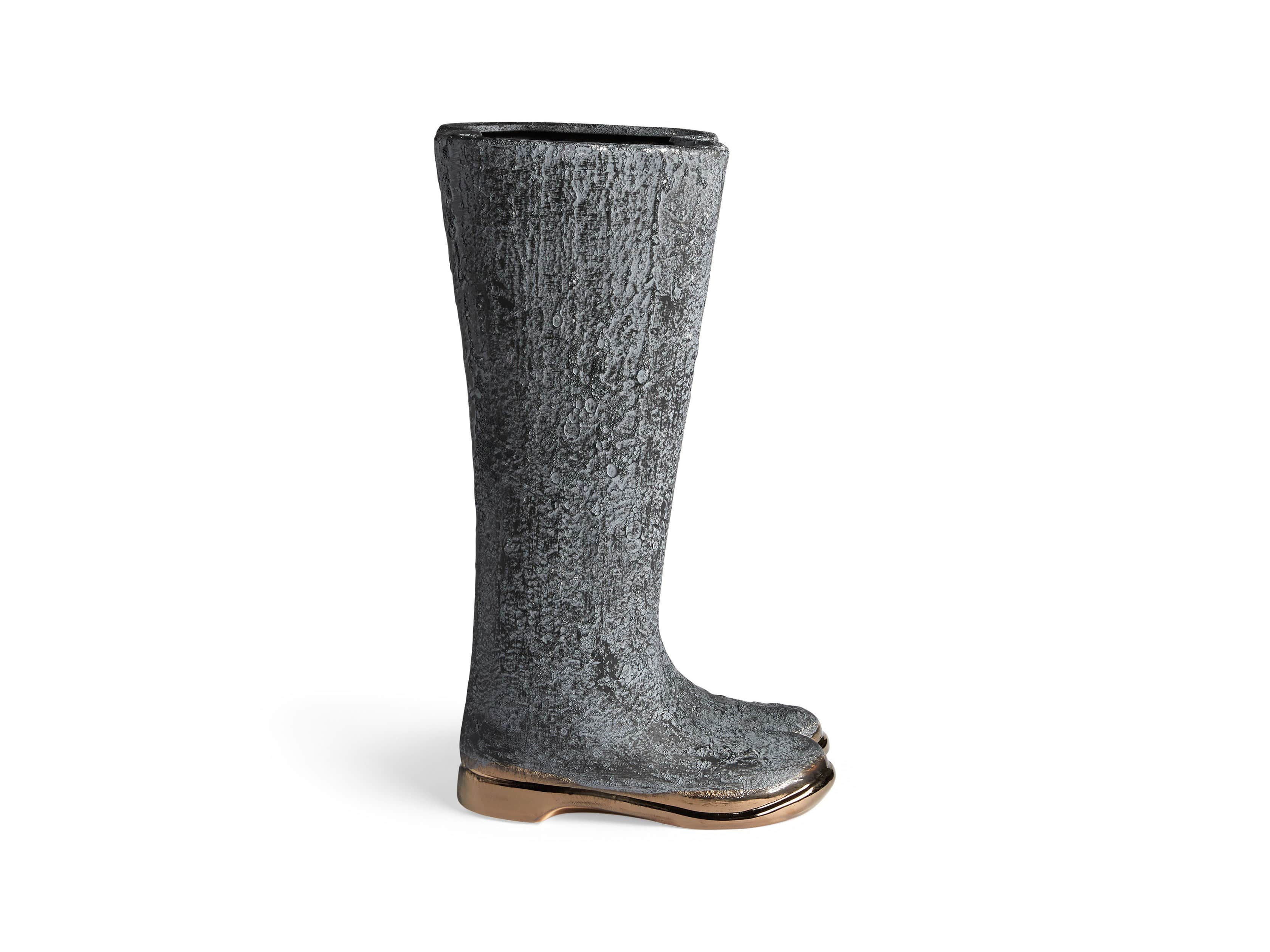 Grey Welly Vase