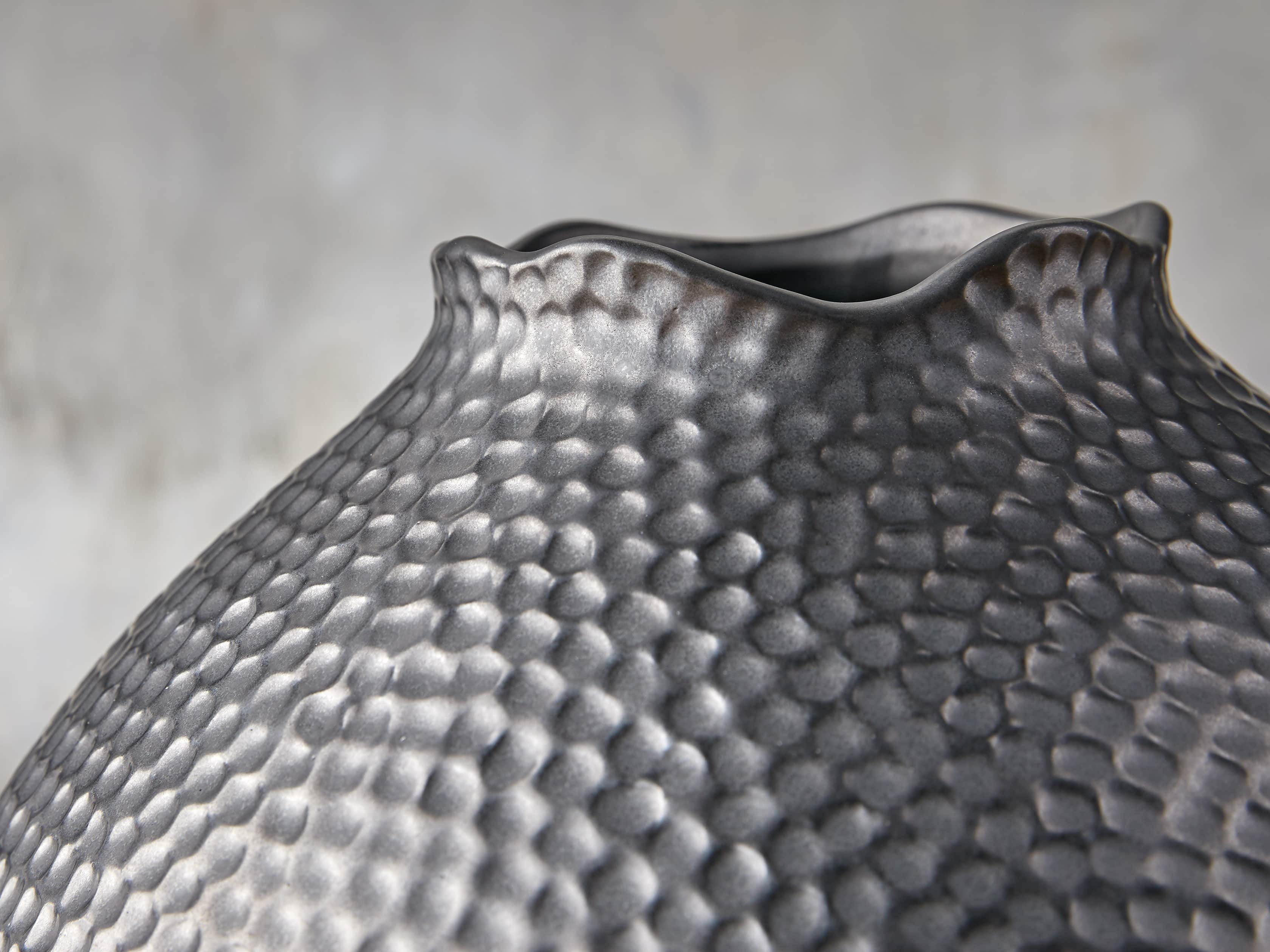 Eva Round Vase in Black, slide 2 of 5