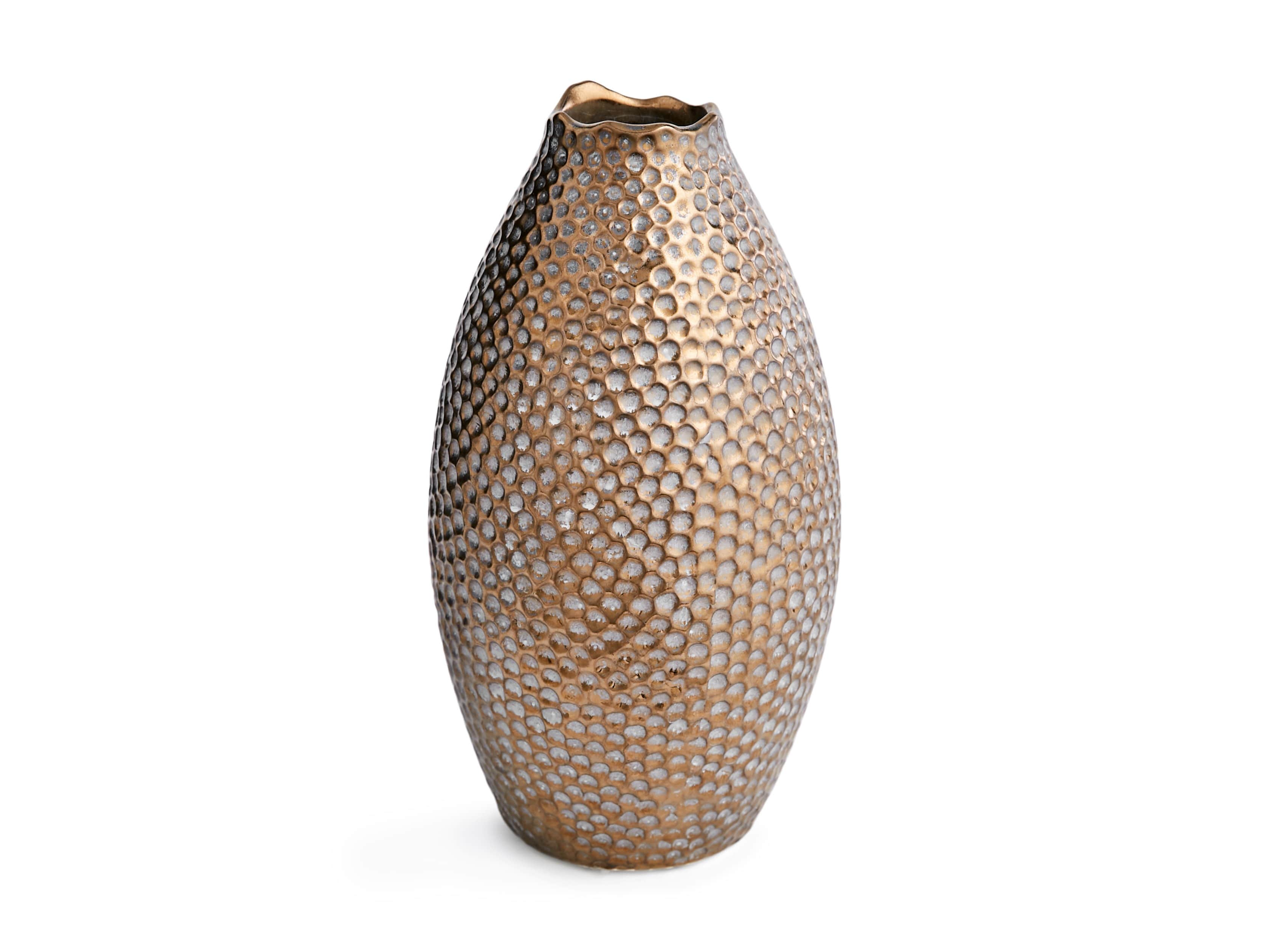 Small Eva Tall Vase in Gold, slide 4 of 4