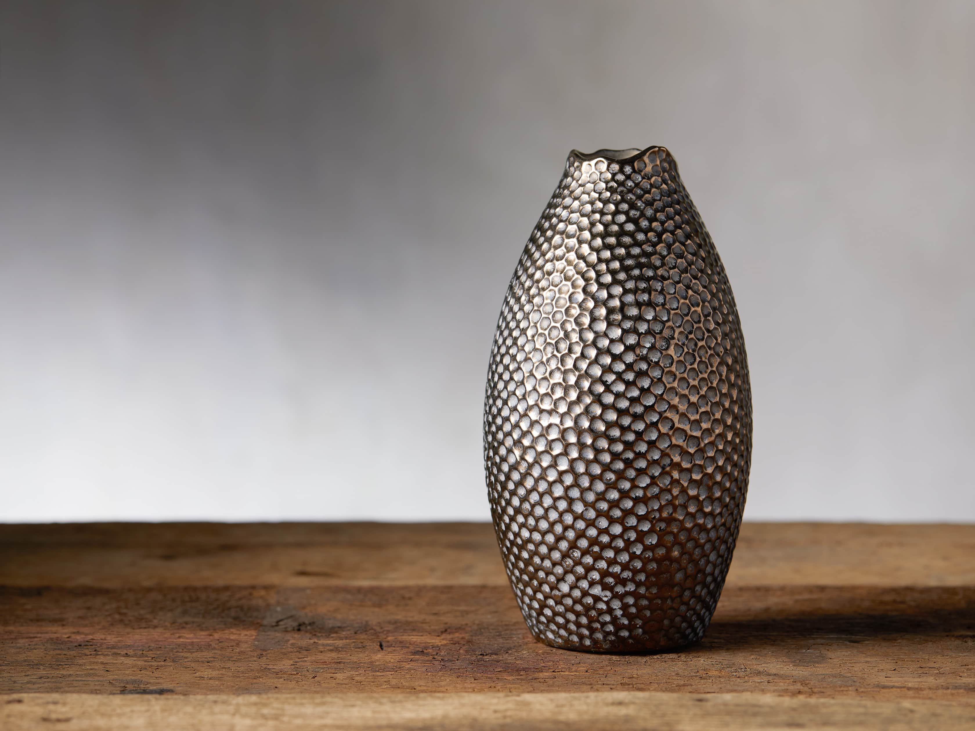 Small Eva Tall Vase in Gold, slide 1 of 4