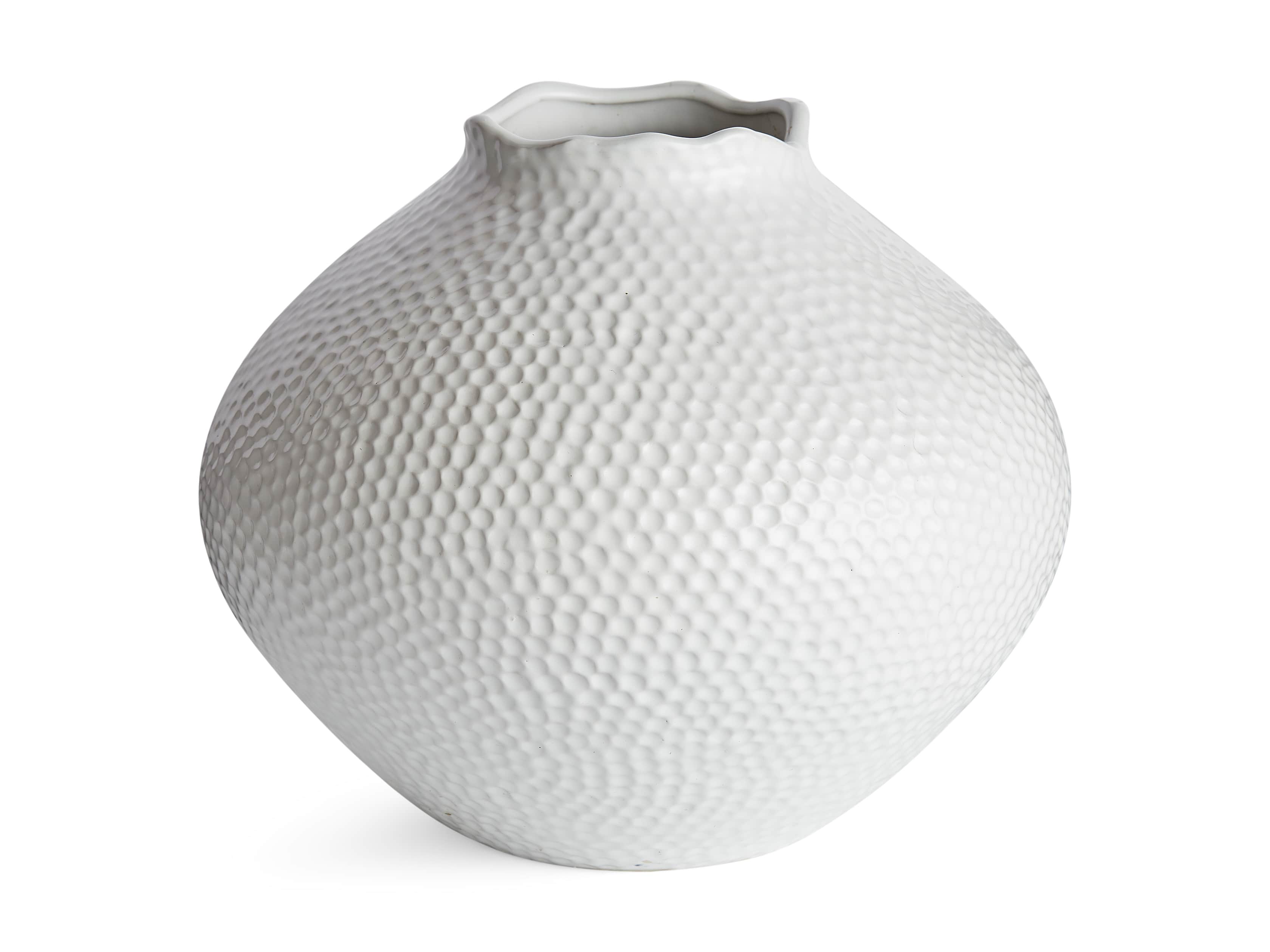 Large Eva Round Vase in White, slide 6 of 6