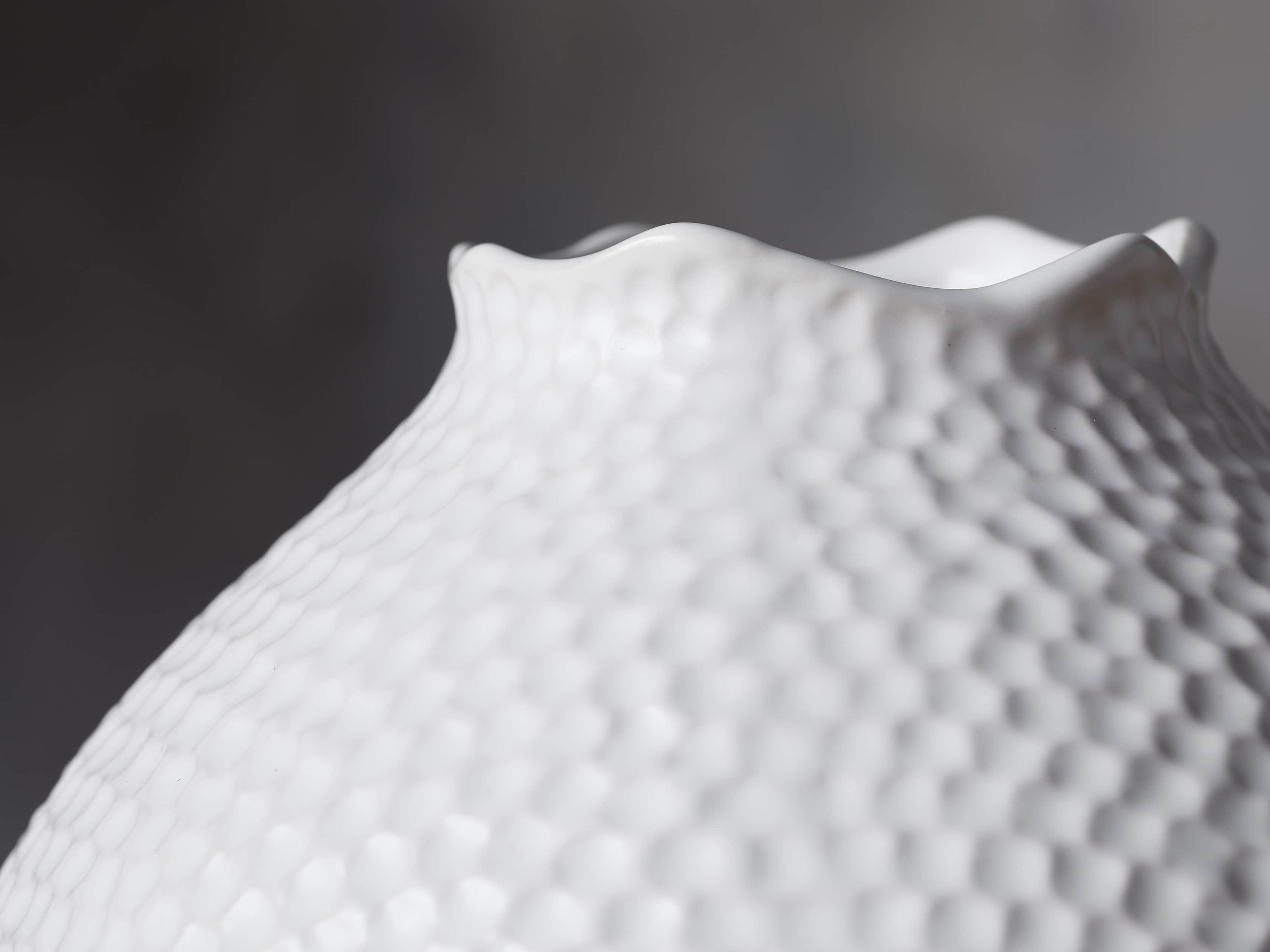 Small Eva Round Vase in White