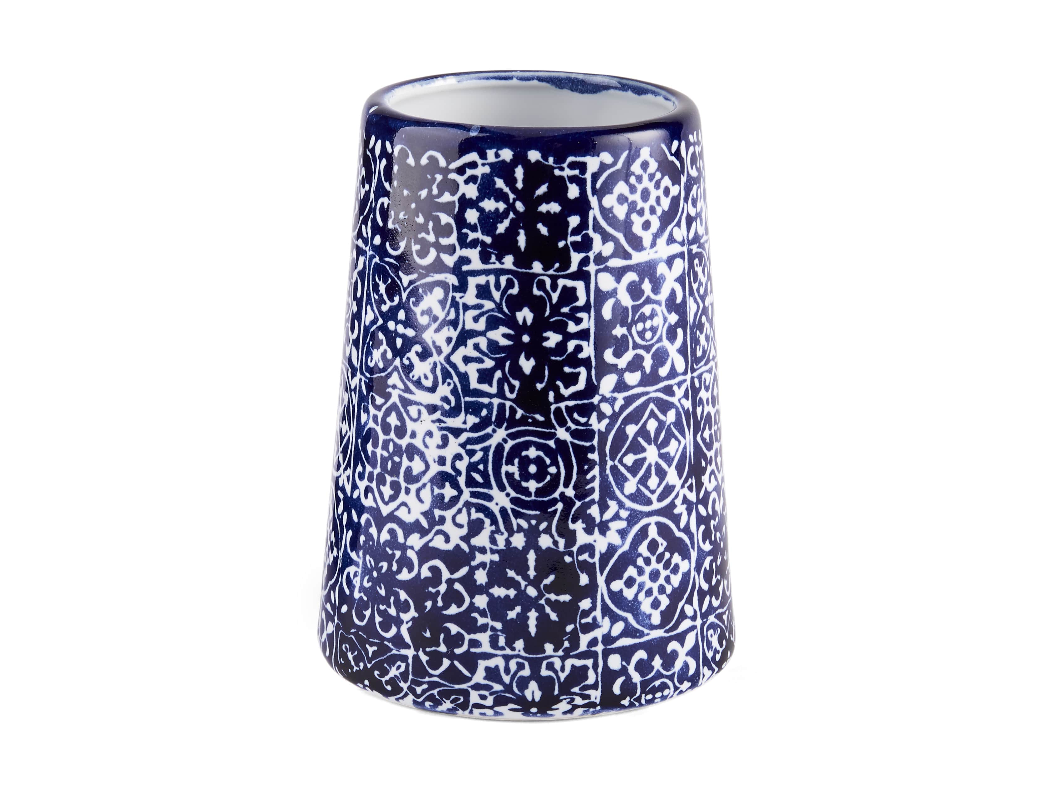 Blue and White Taper Vase