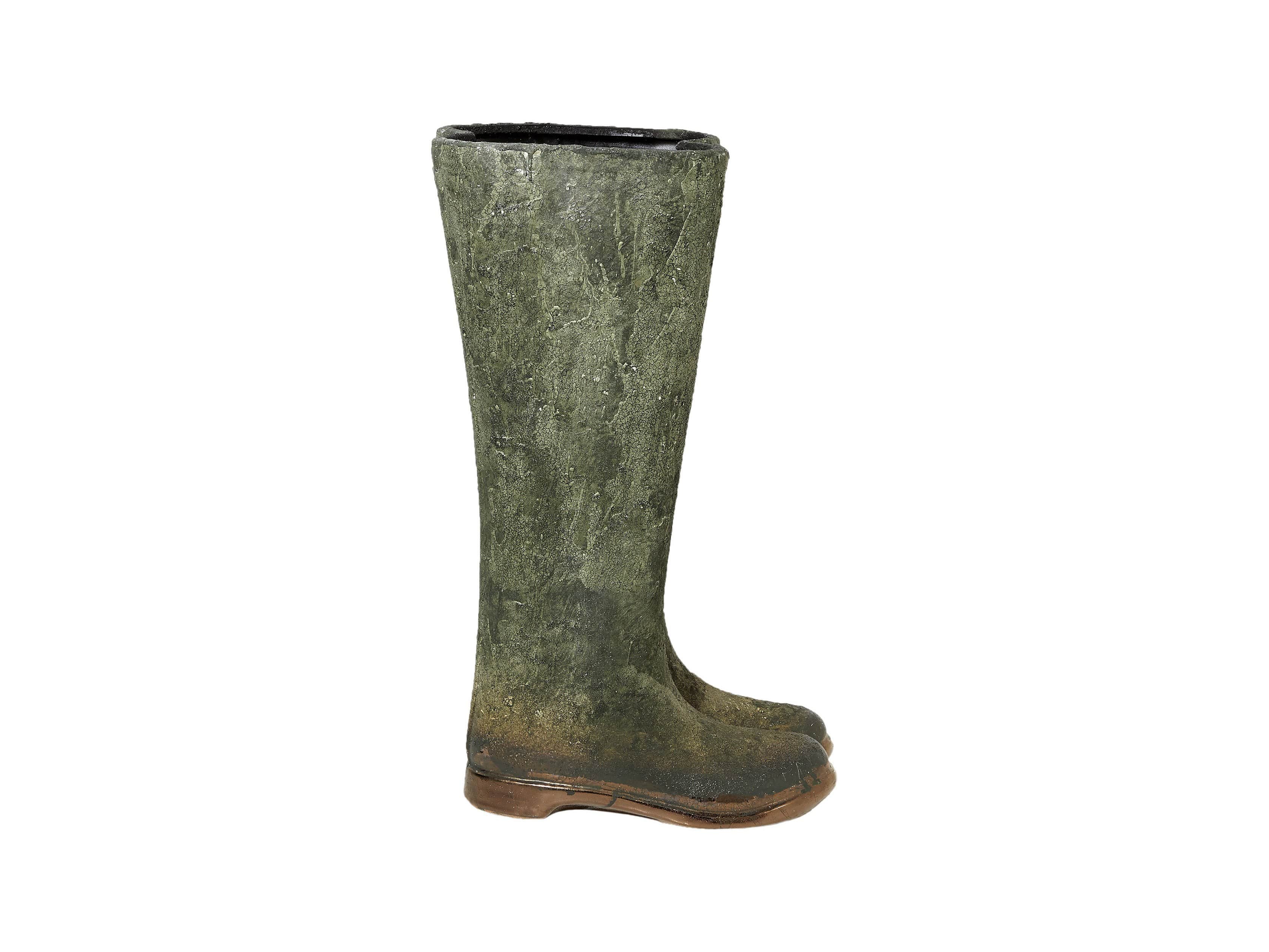Garden 19" Welly Vase in Patina Green