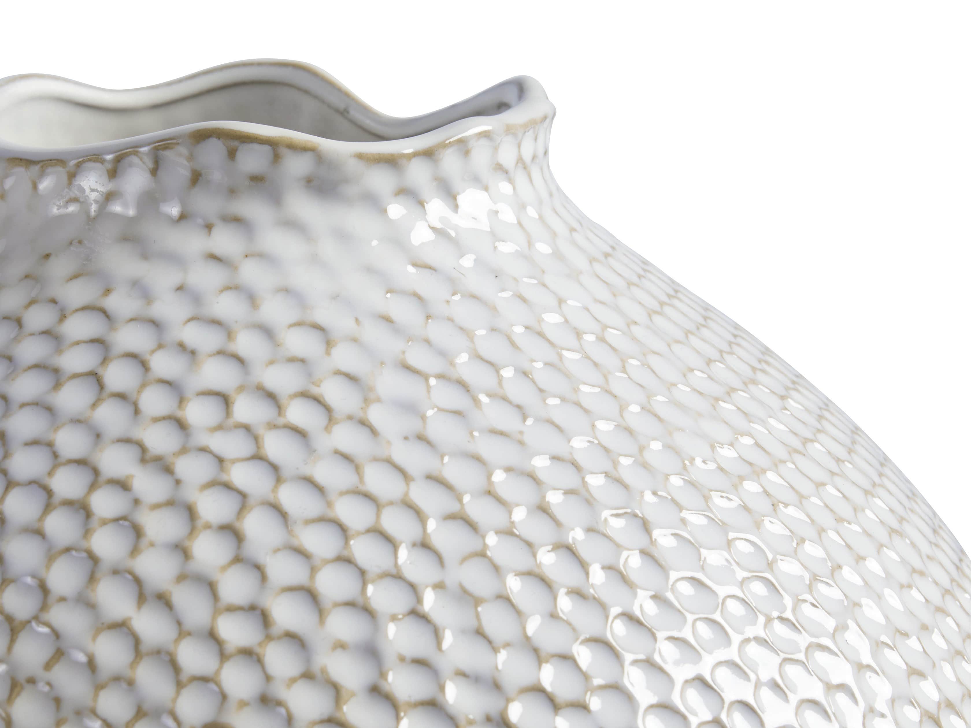 Eva Round Vase in Cream, slide 2 of 7