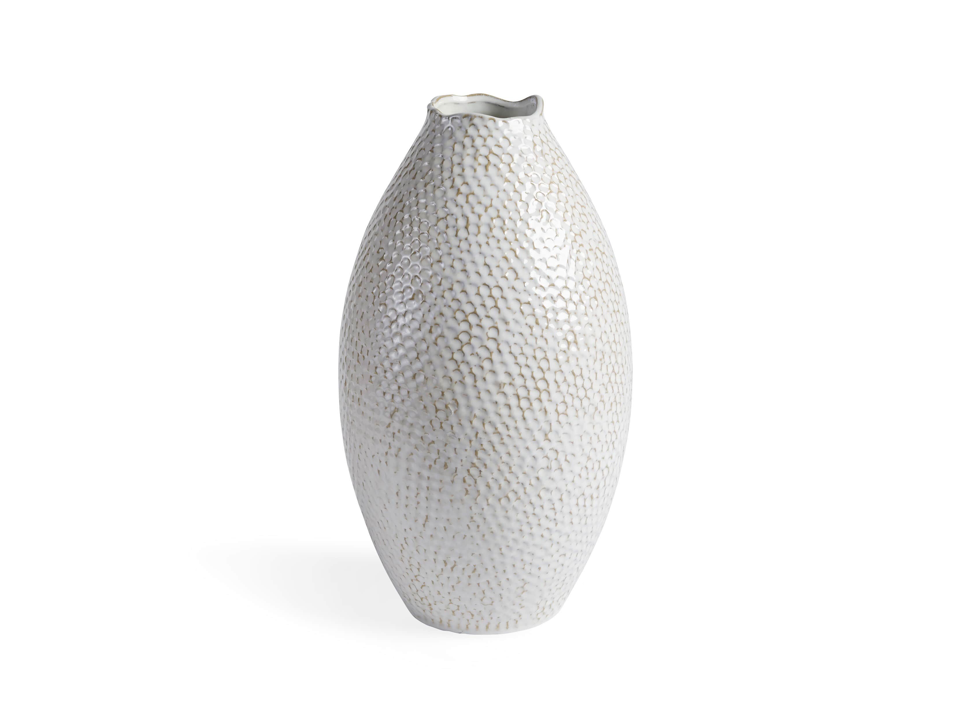 Eva Tall Vase in Cream, slide 3 of 8
