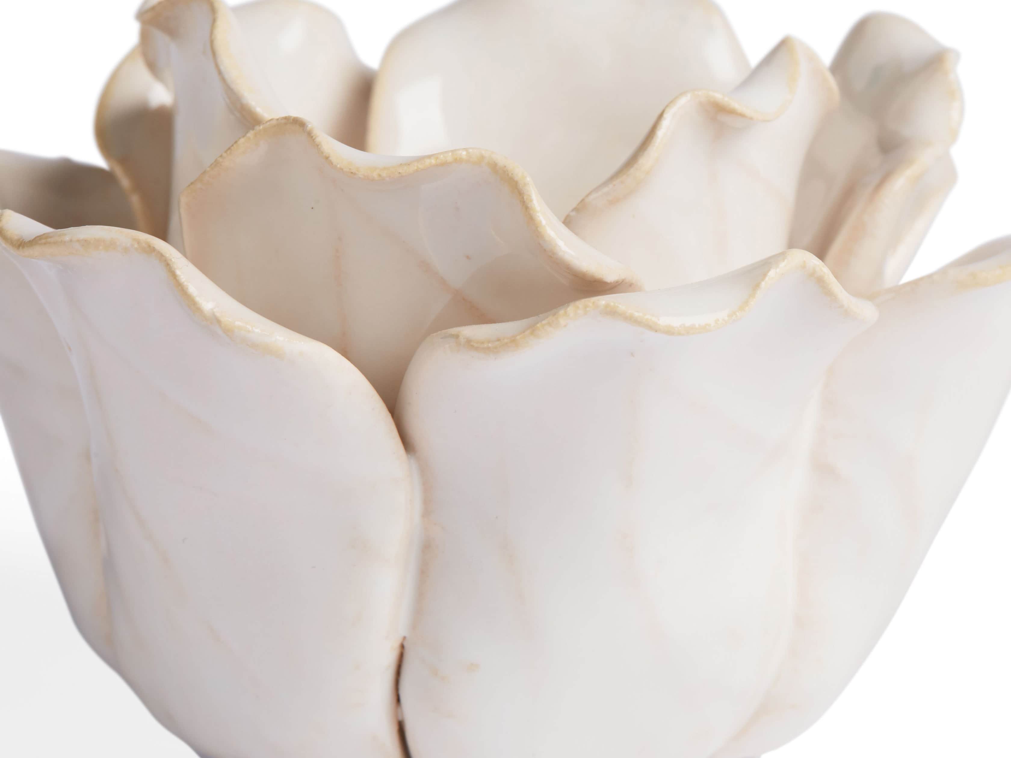 Blossom Tealight Holder in Cream