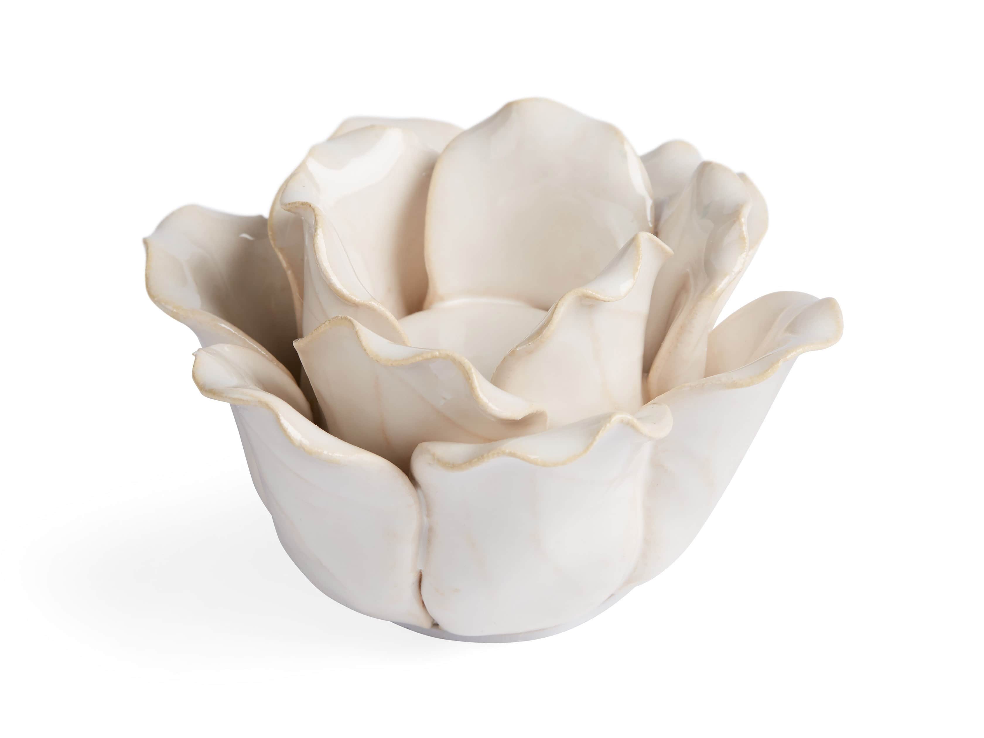 Blossom Tealight Holder in Cream