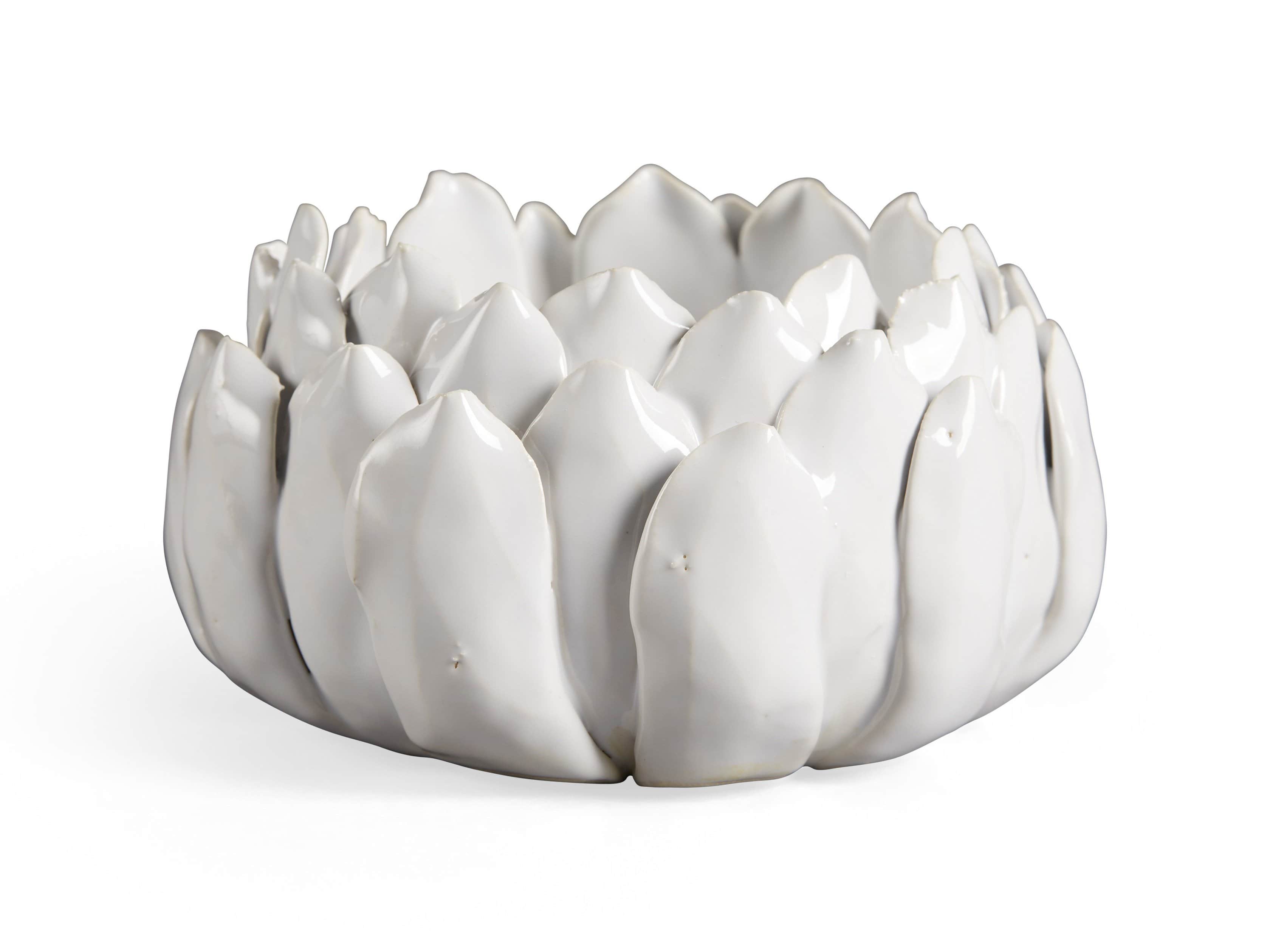 Dahlia Pillar Holder in White, slide 4 of 4