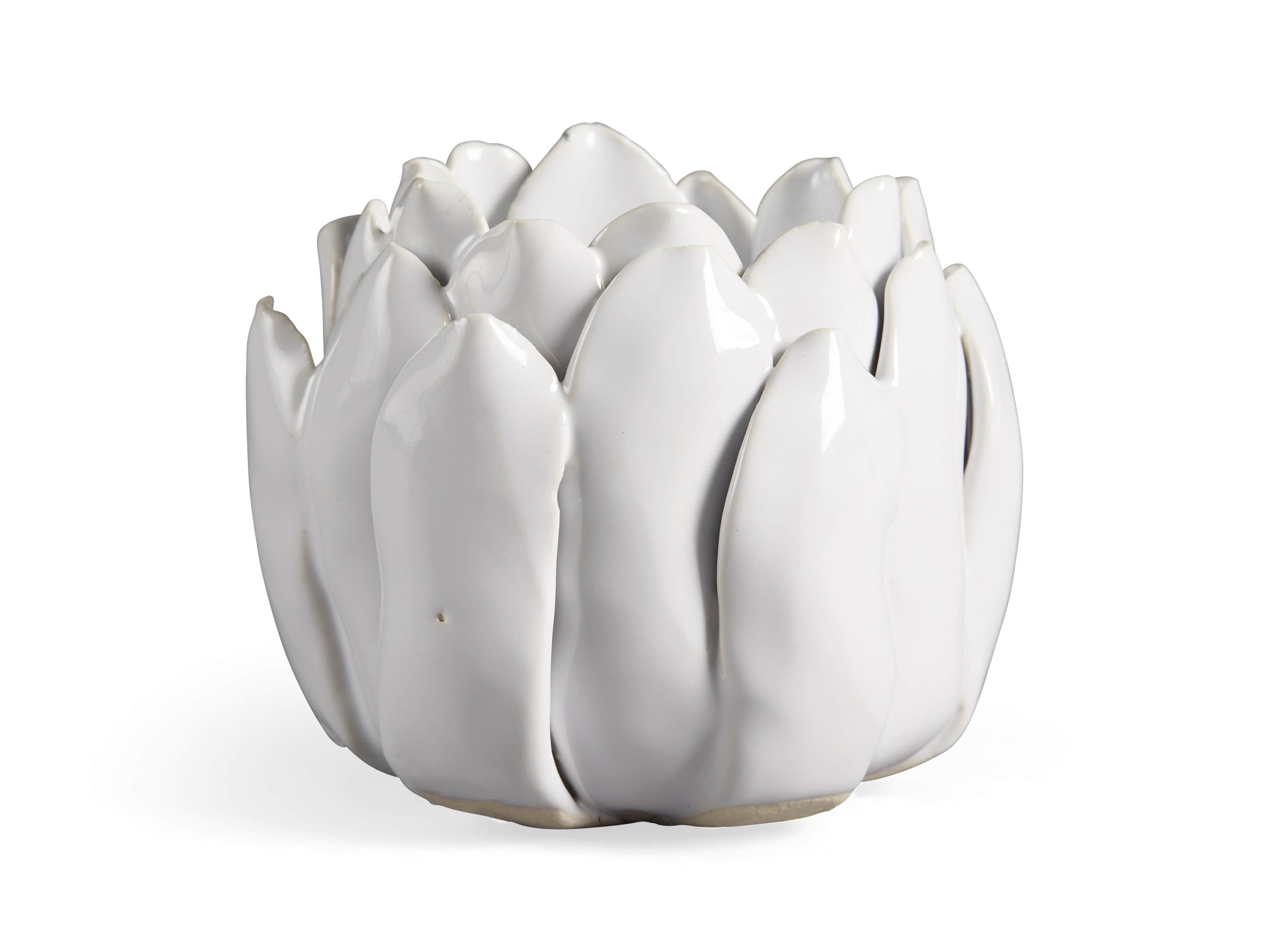 Dahlia Tealight Holder in White, slide 4 of 4