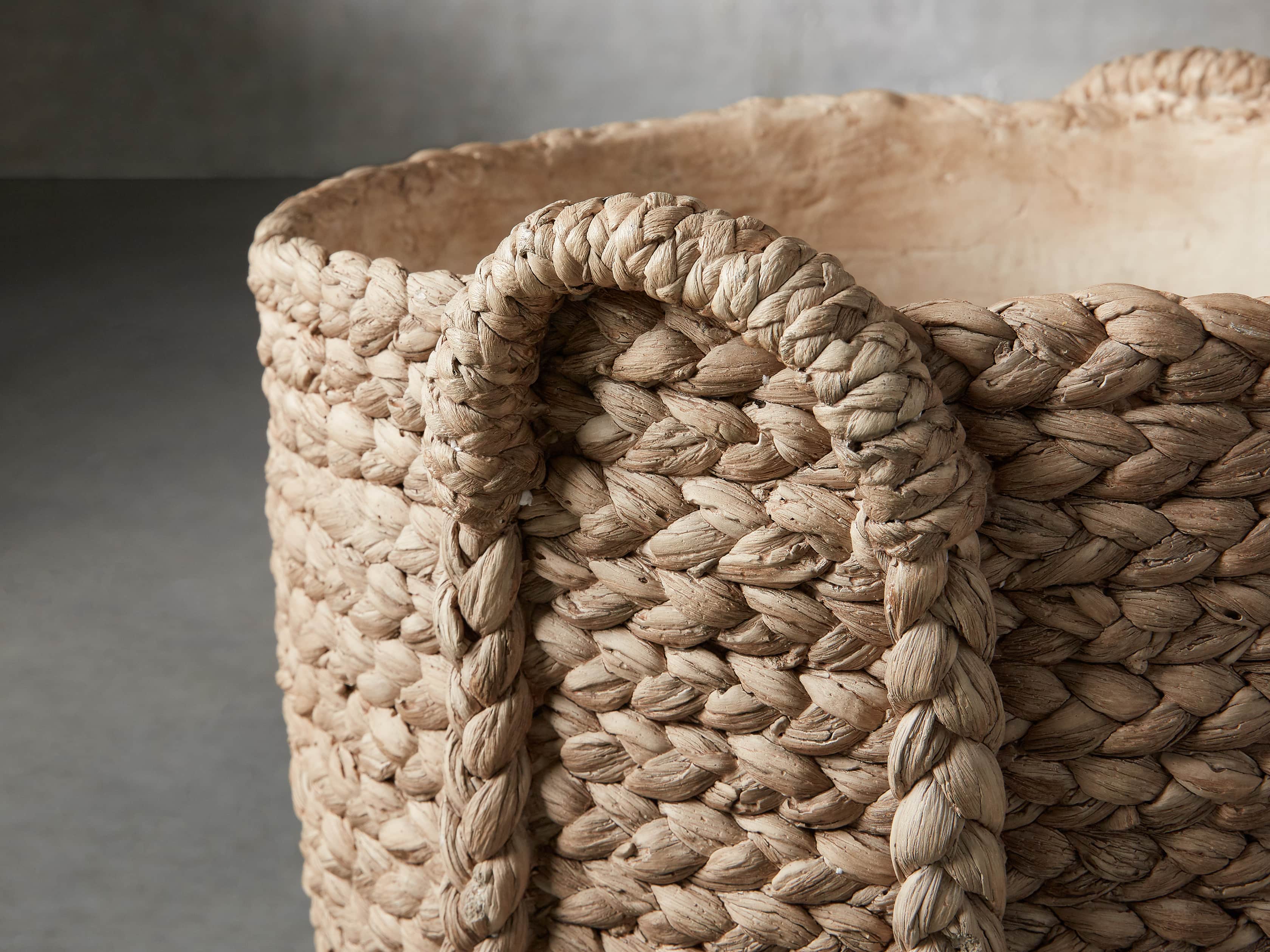 Large Woven Long Handle Planter, slide 2 of 6