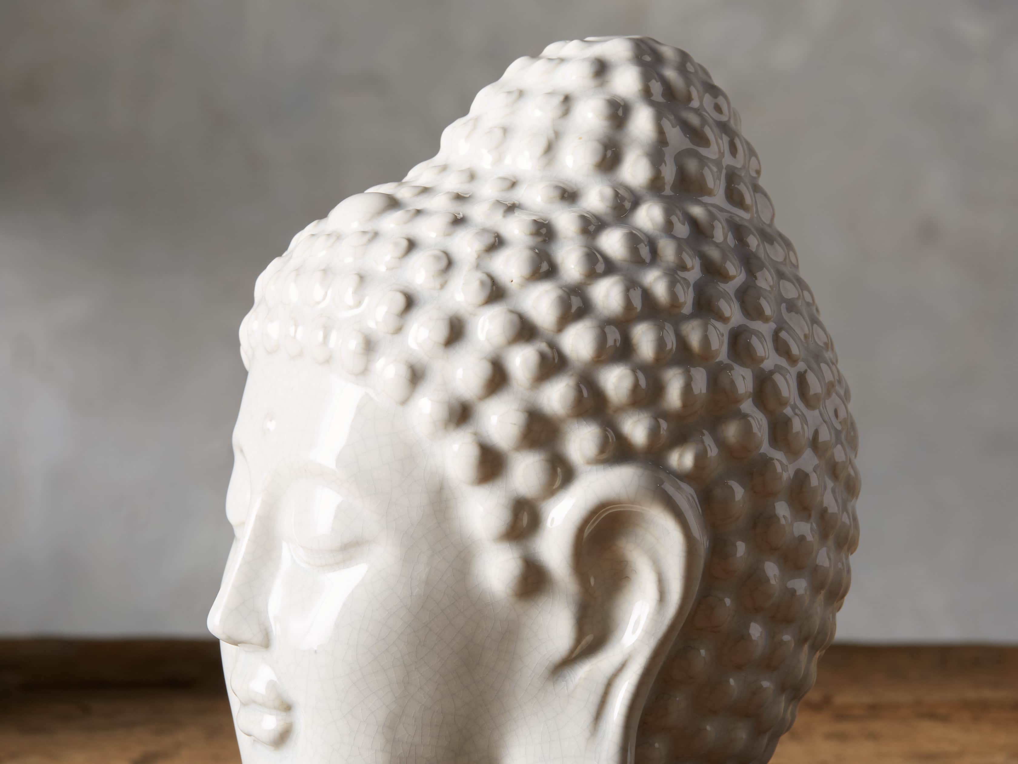 Crackle Buddha Head, slide 2 of 3