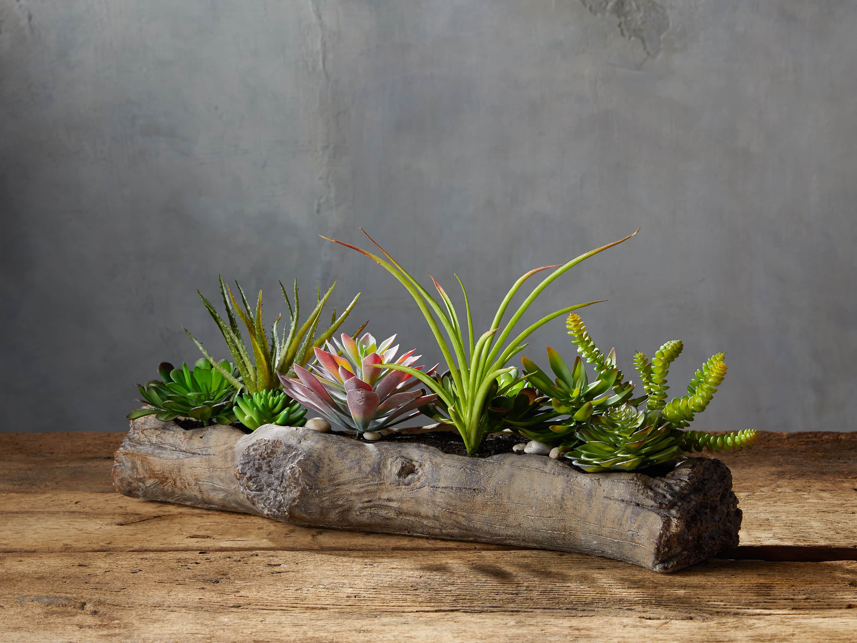 Driftwood Centerpiece with Faux Botanicals, slide 1 of 2