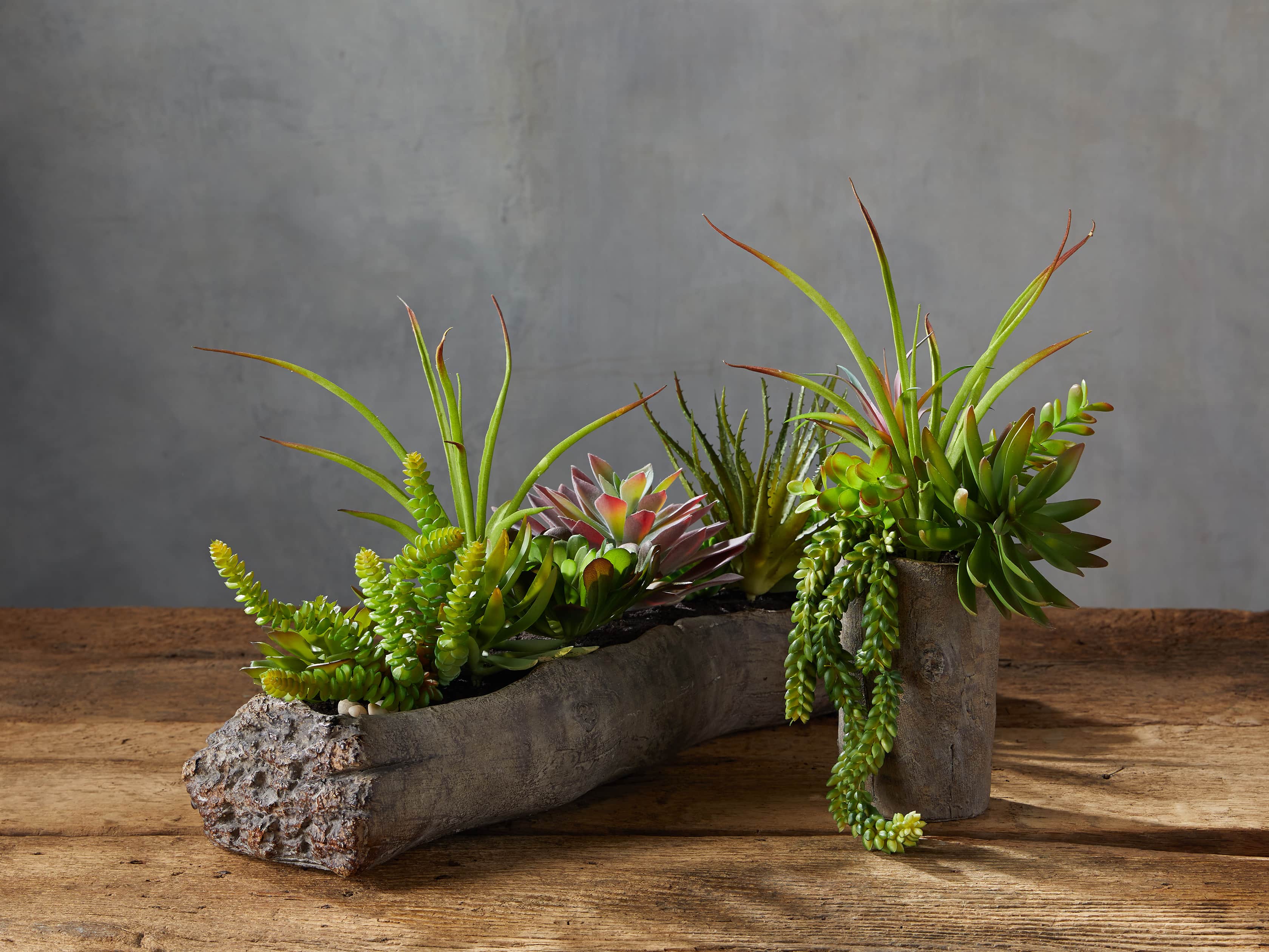Driftwood Vase with Faux Botanicals, slide 2 of 2