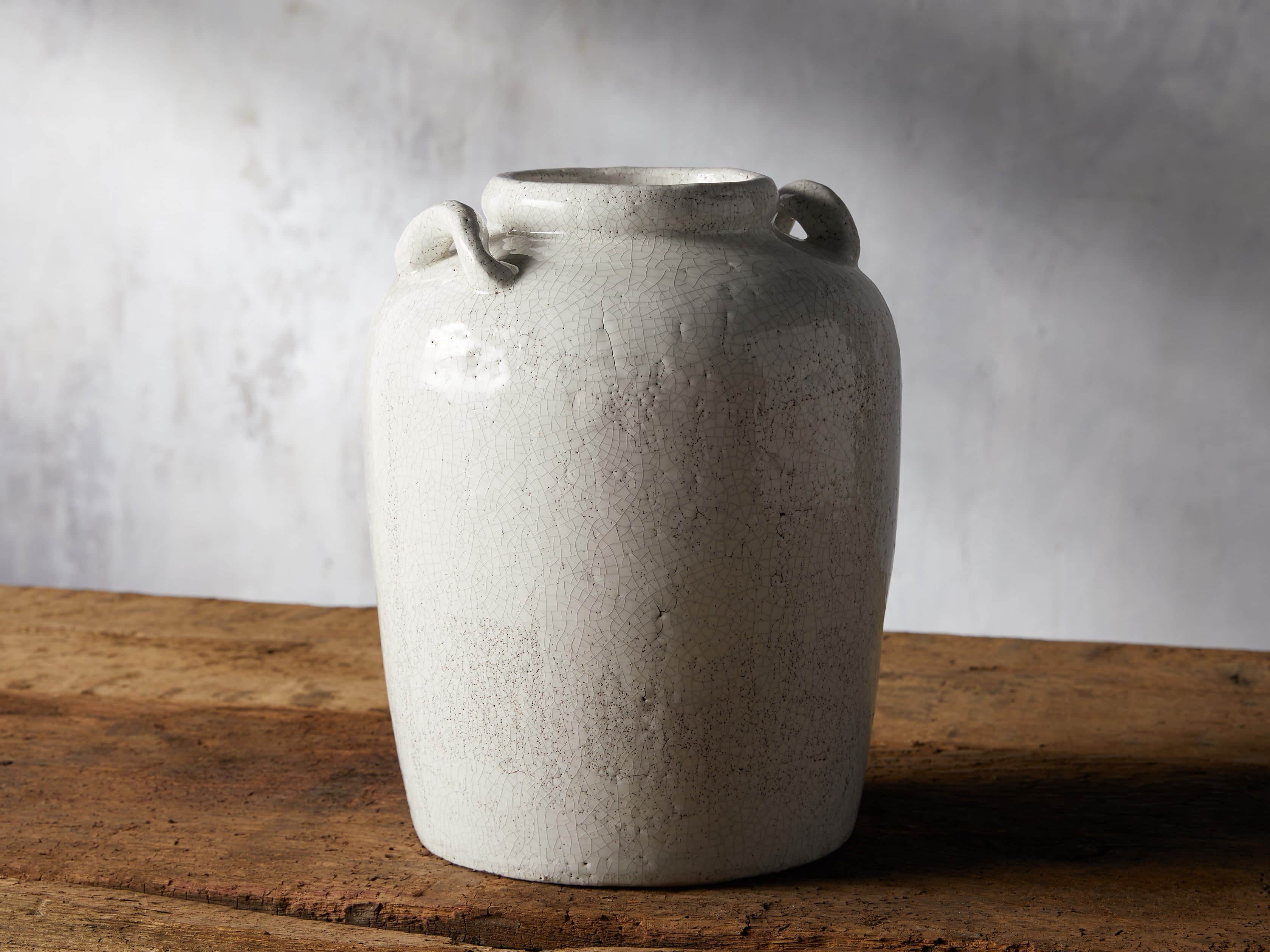 Terracotta Floor Jug in White  Shop Watertight Vases at