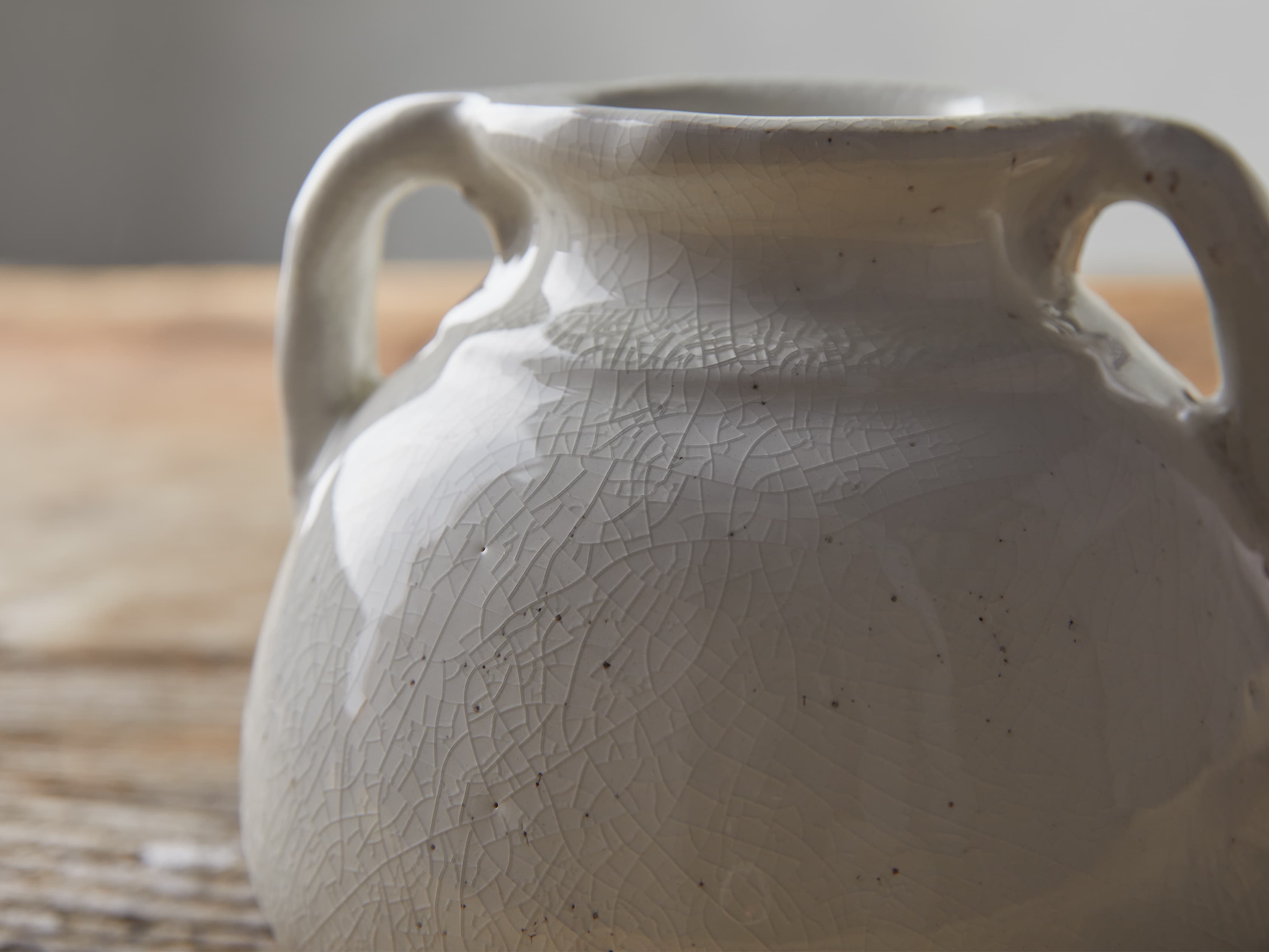 Santorini Extra Small Handle Vase in White