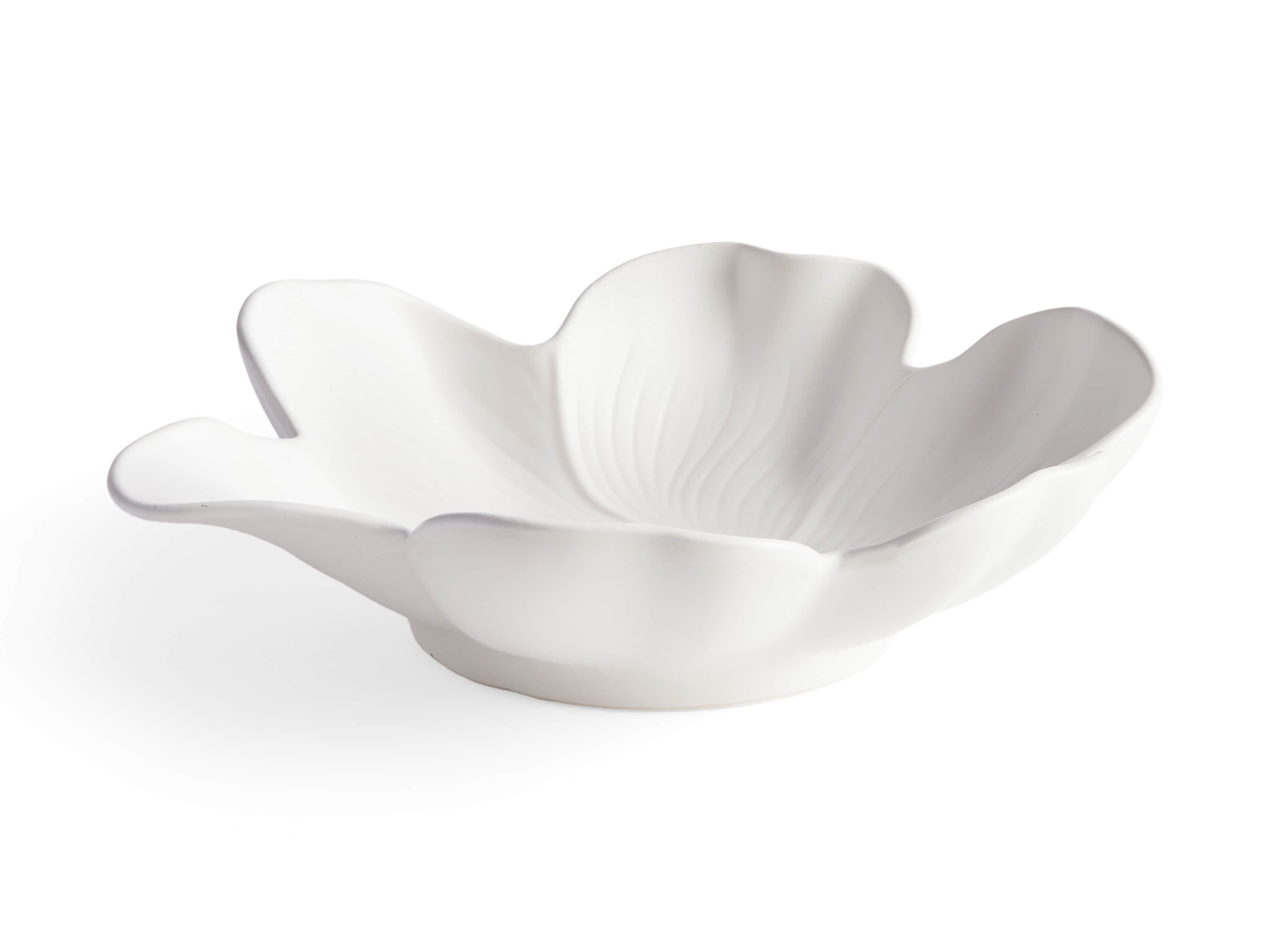 Arhaus 8 1/2” Cream Magnolia Flower Hanging Wall Plate ~ Ecru Off White ~ EUC