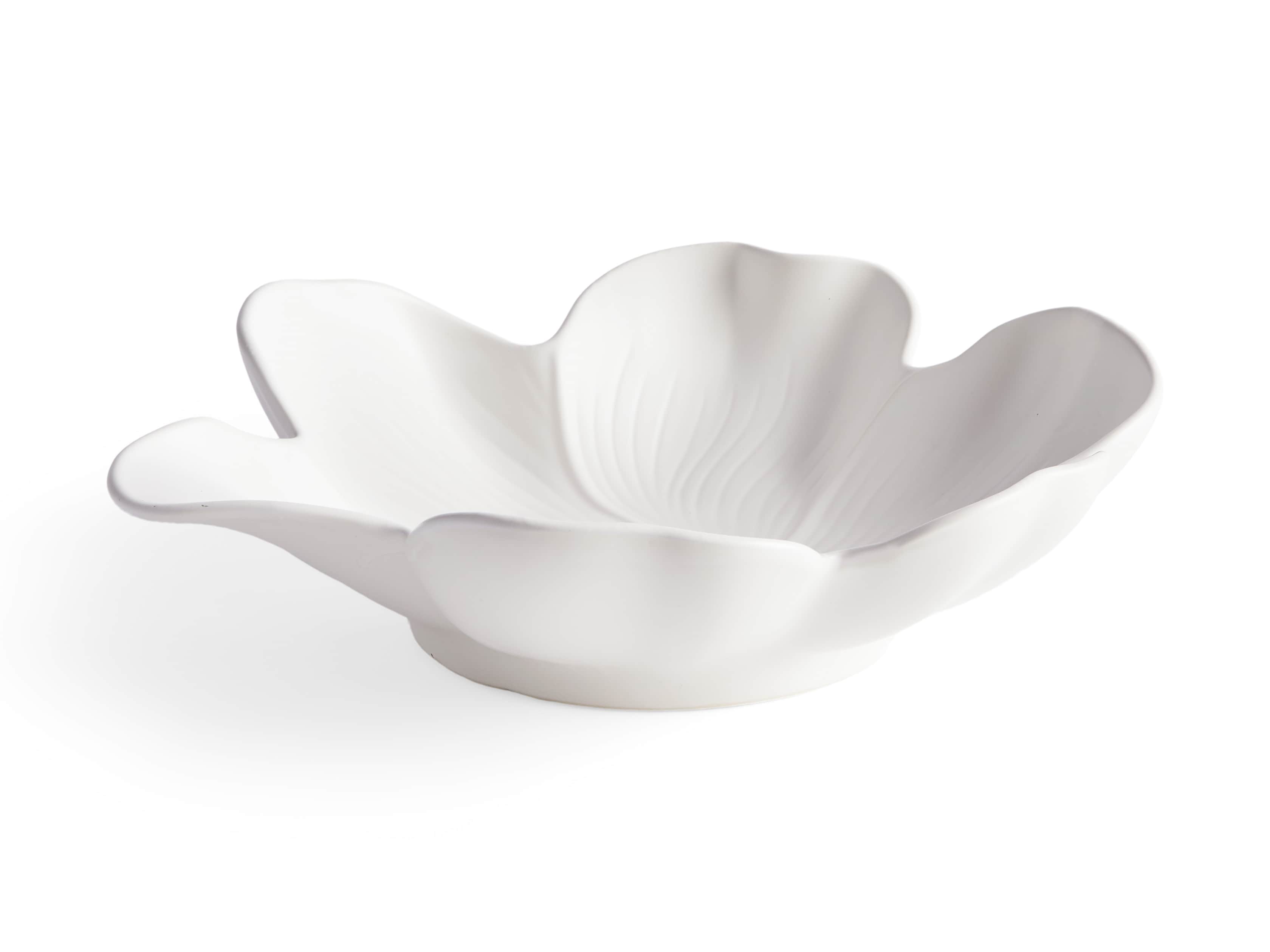 Large Magnolia Plate in White, slide 5 of 5