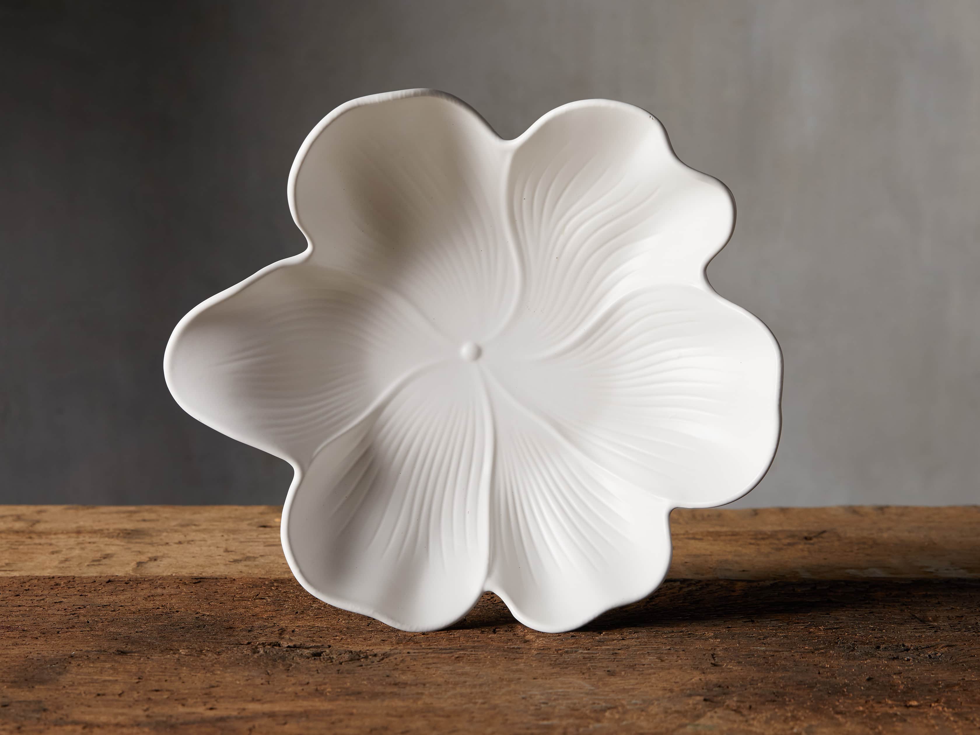 Large Magnolia Plate in White, slide 1 of 5