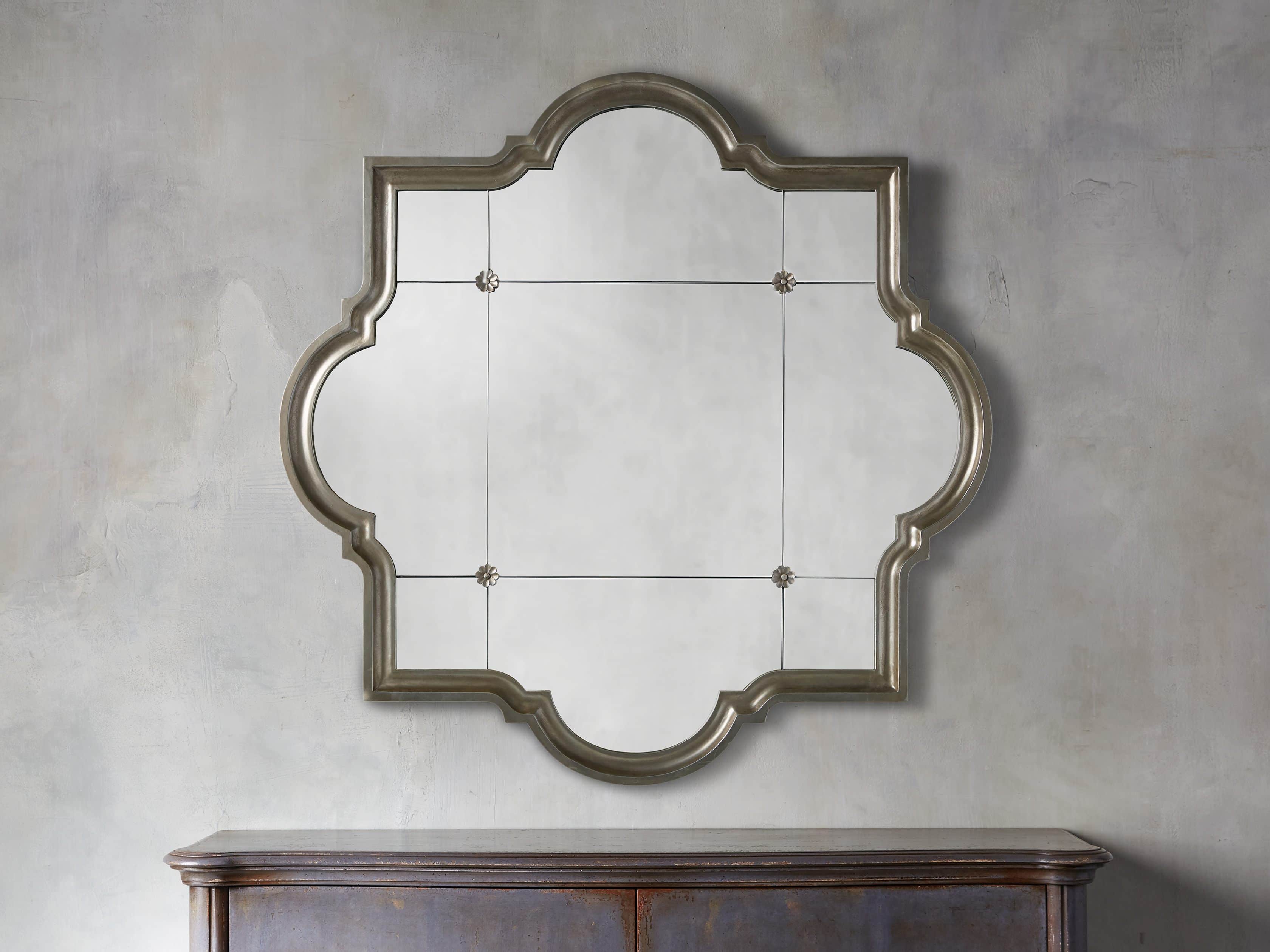 Aisling 55" X 55" Quatrefoil Mirror in Silver