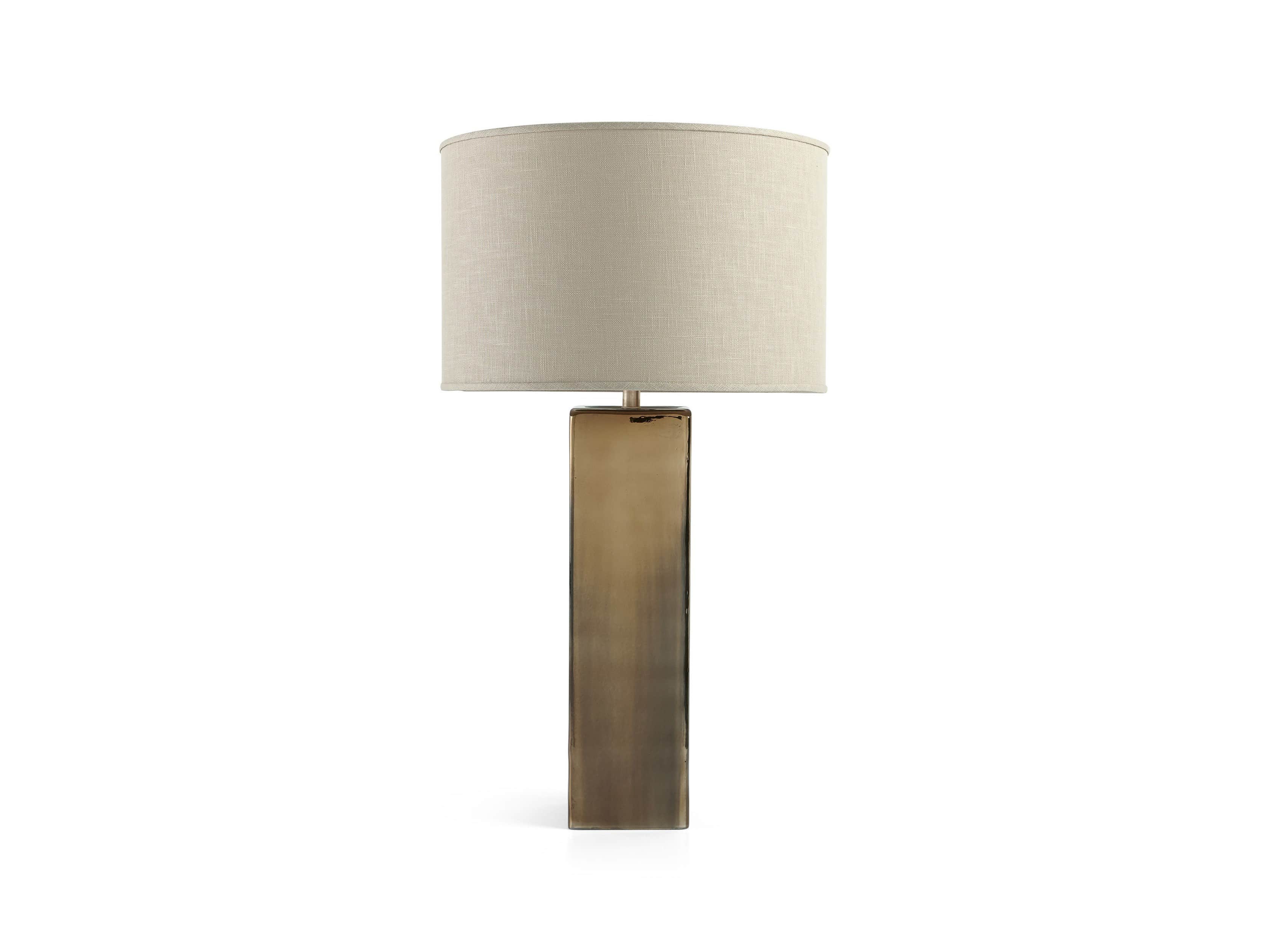 Adrano Table Lamp in Gold With Natural Shade, slide 6 of 6