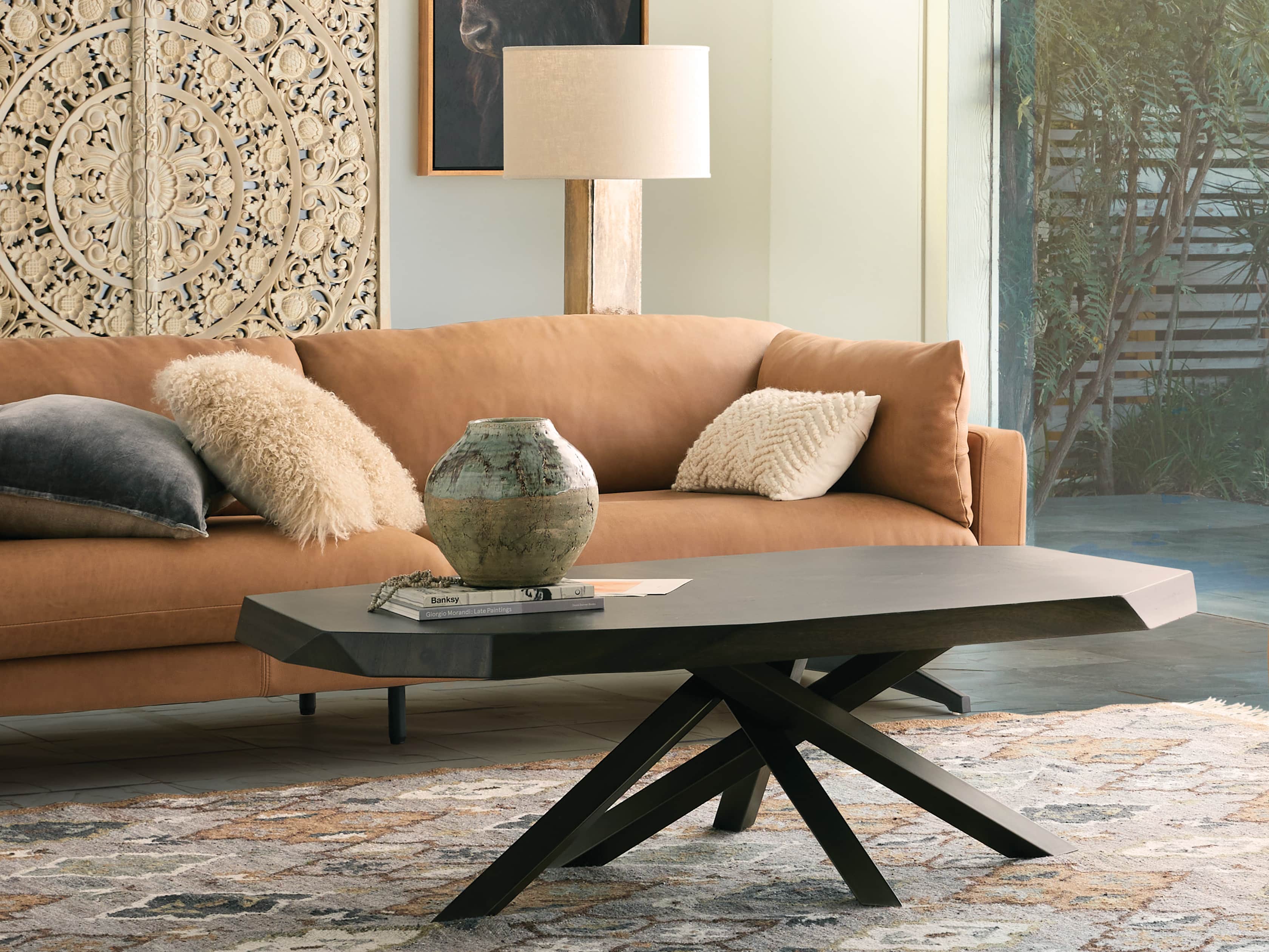 Adrano Table Lamp in Gold With Natural Shade, slide 4 of 6