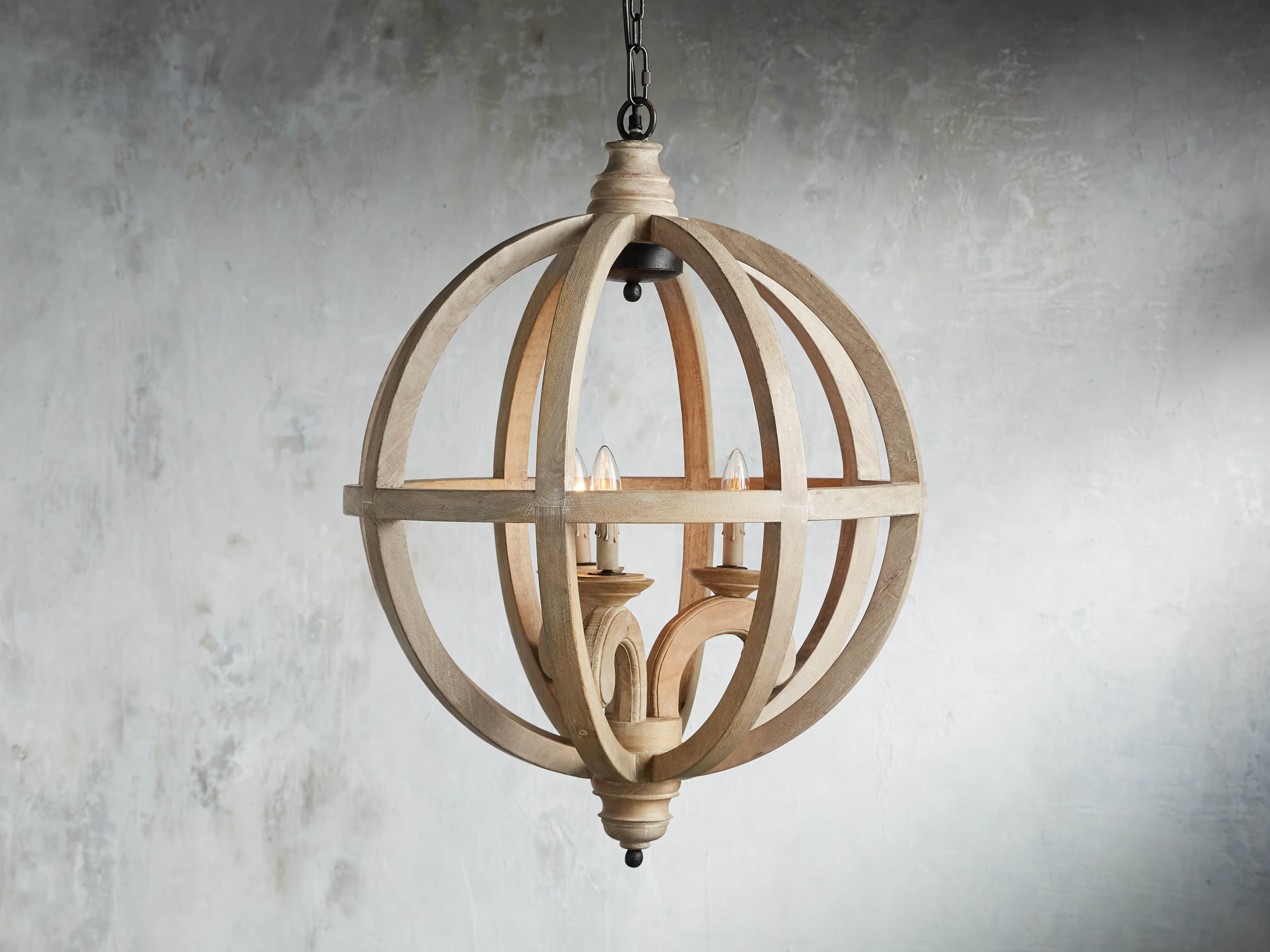 Vanves 24" Wood Chandelier in Natural