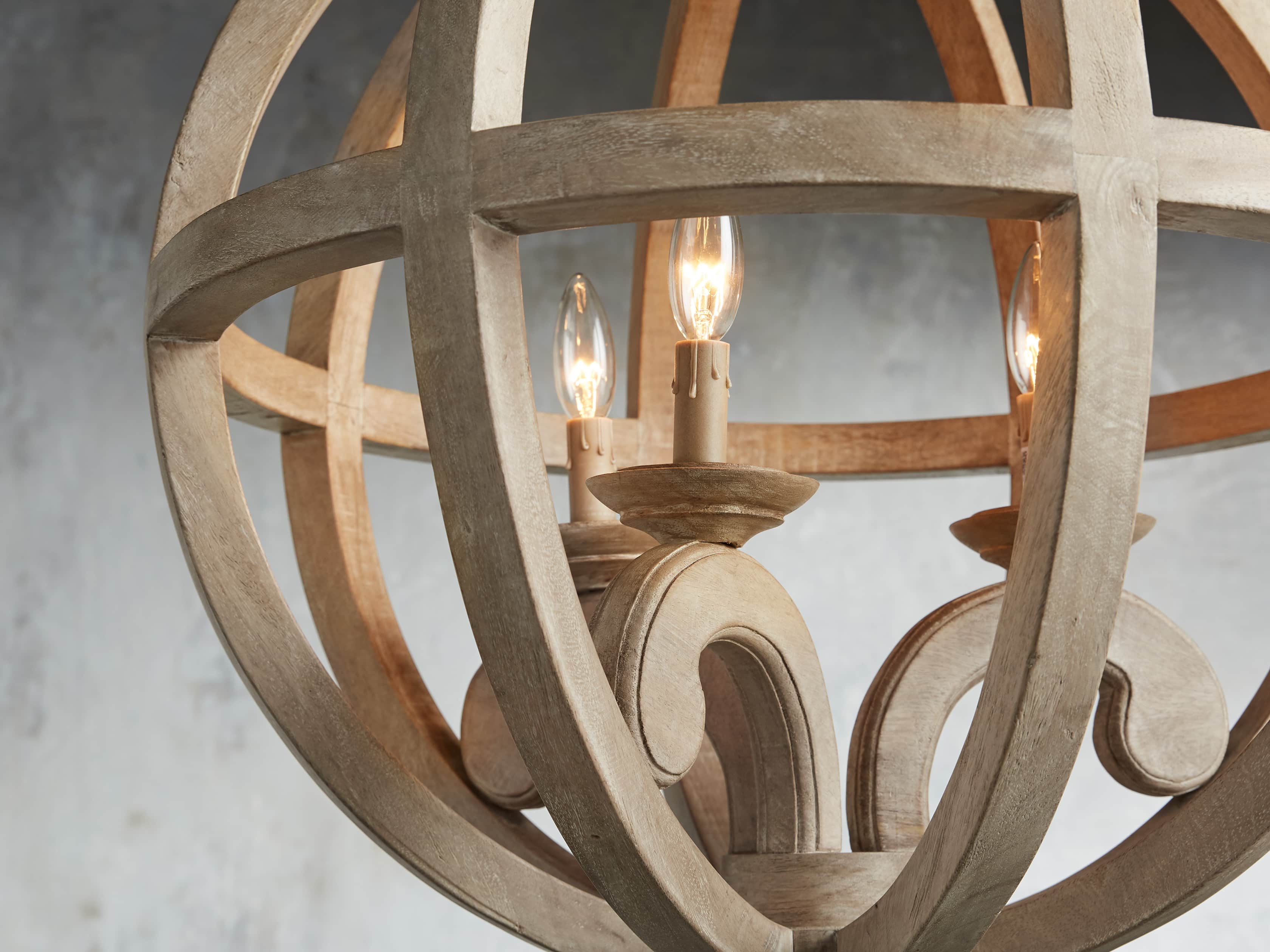 Vanves 24" Wood Chandelier in Natural