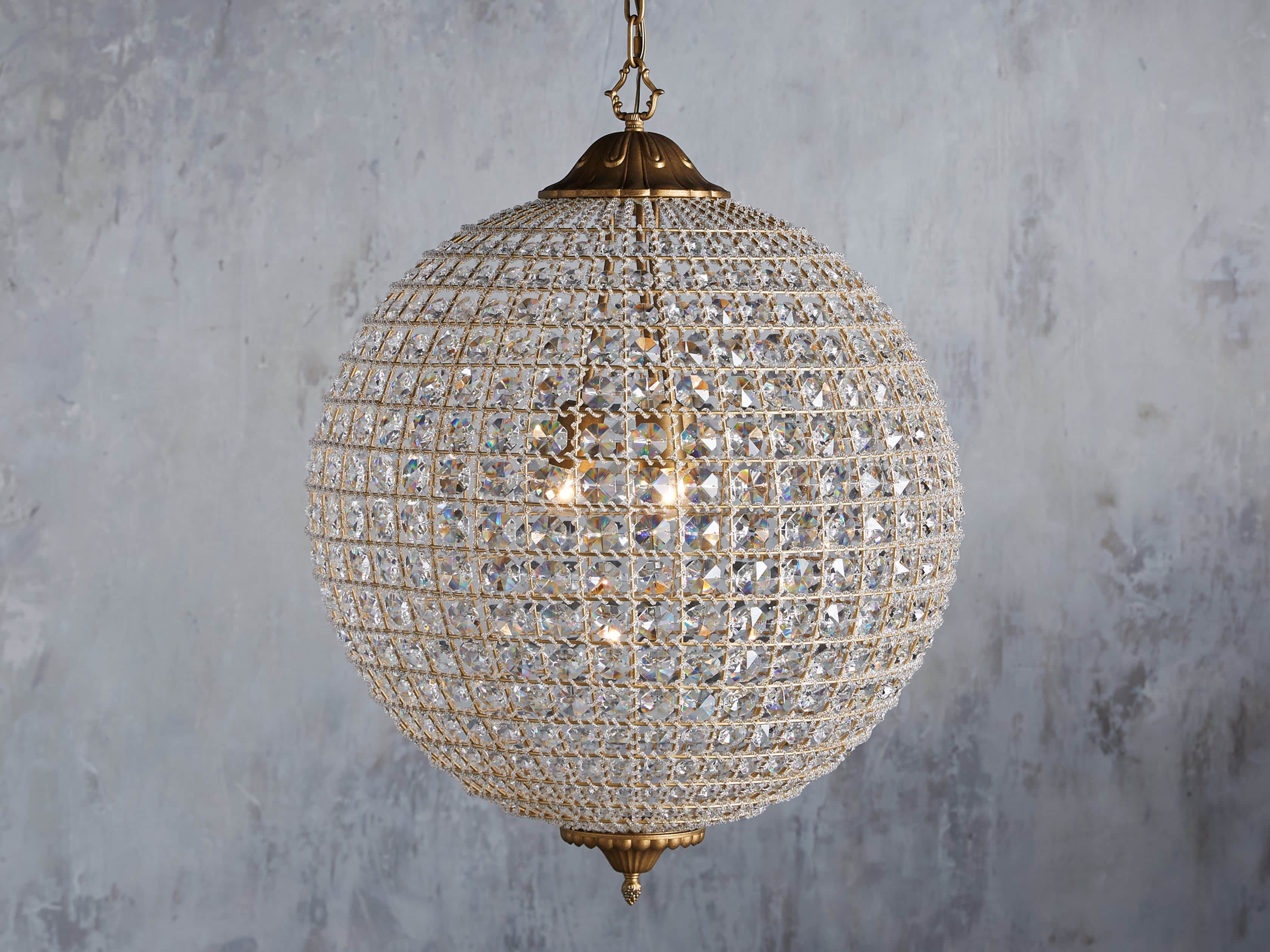 arhaus crystal chandelier