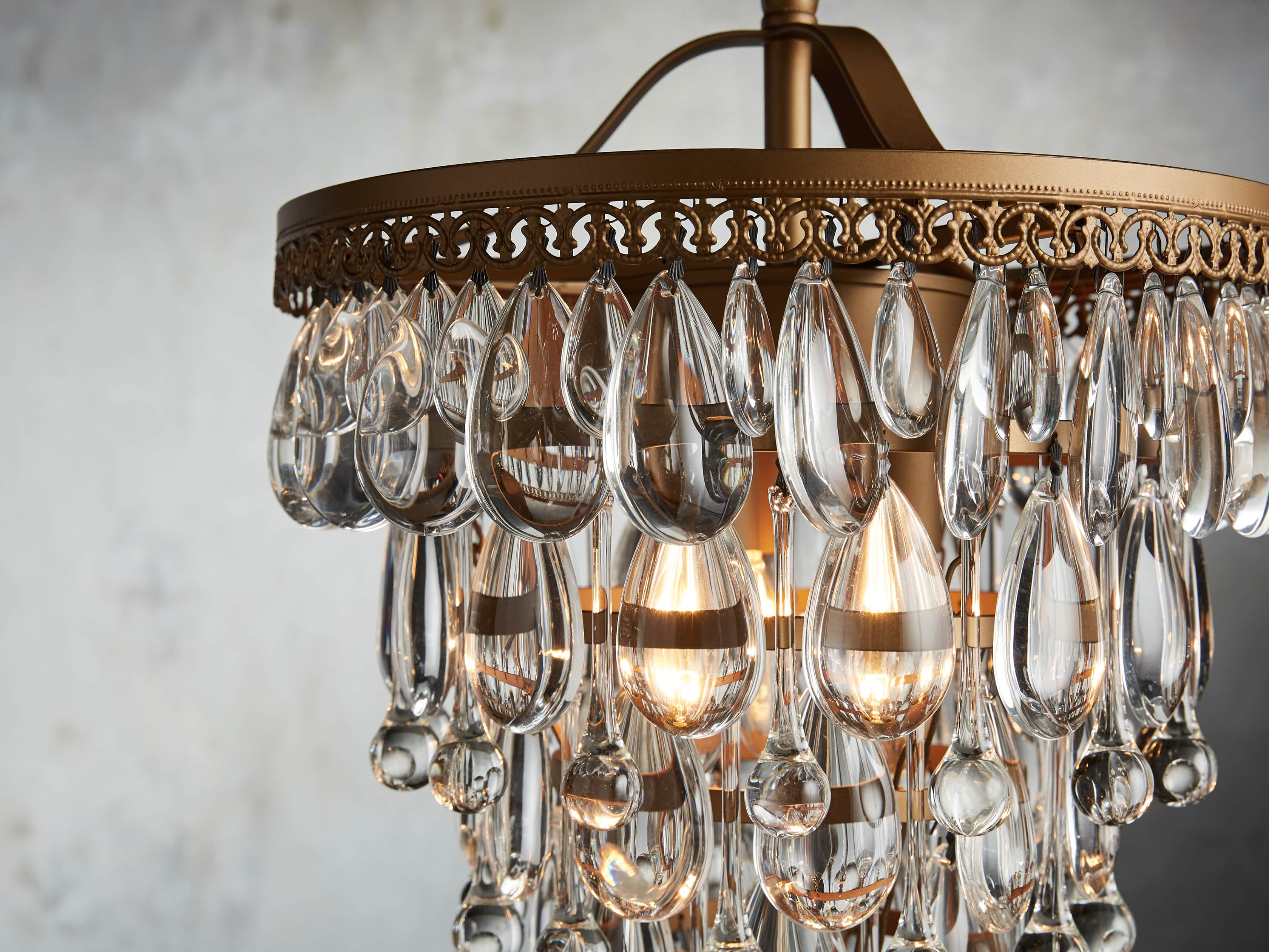 Anabella Chandelier in Antique Gold, slide 2 of 2