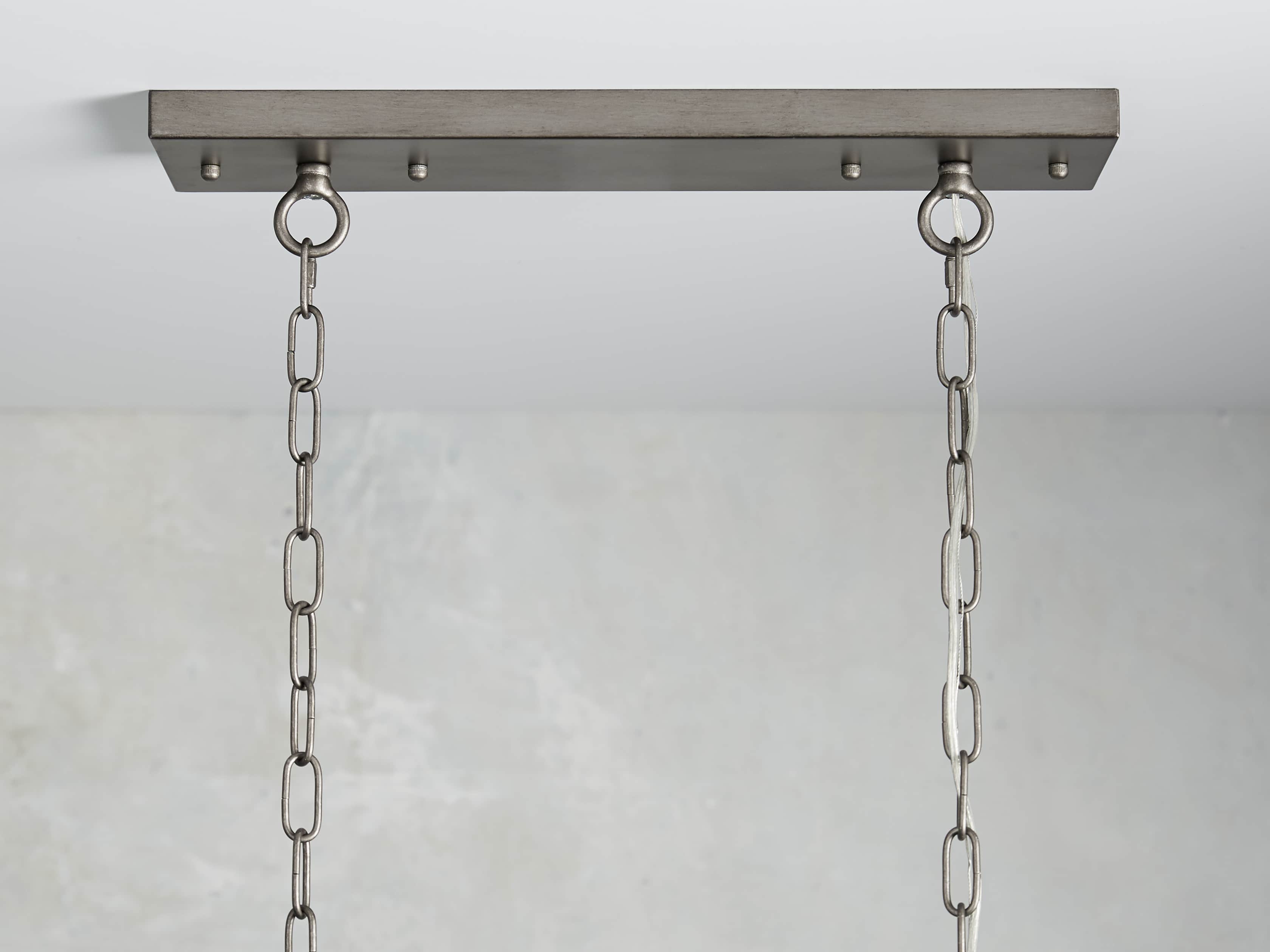 Anabella Rectangle Chandelier in Nickel