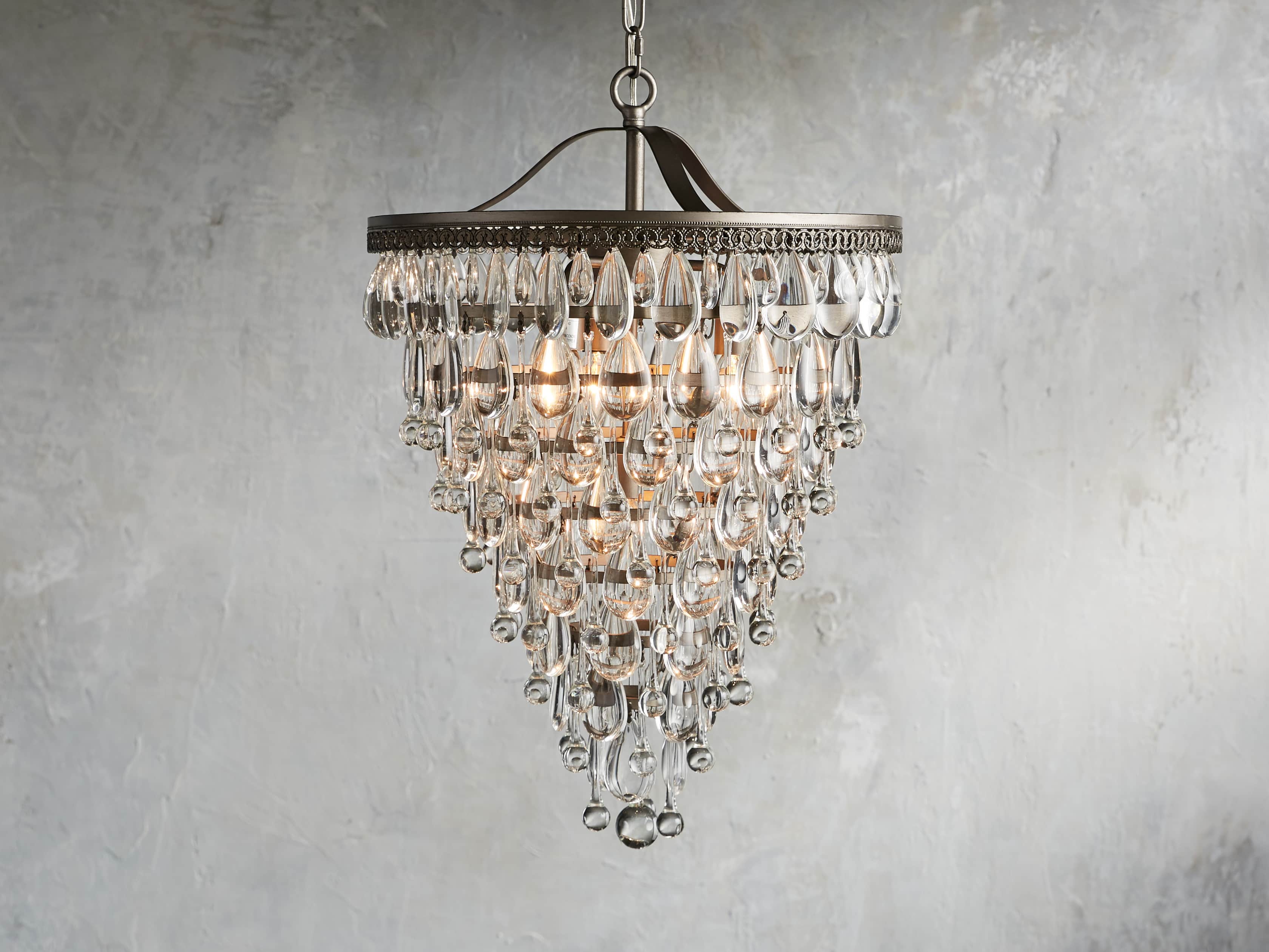 Anabella Large Chandelier in Nickel, slide 1 of 2